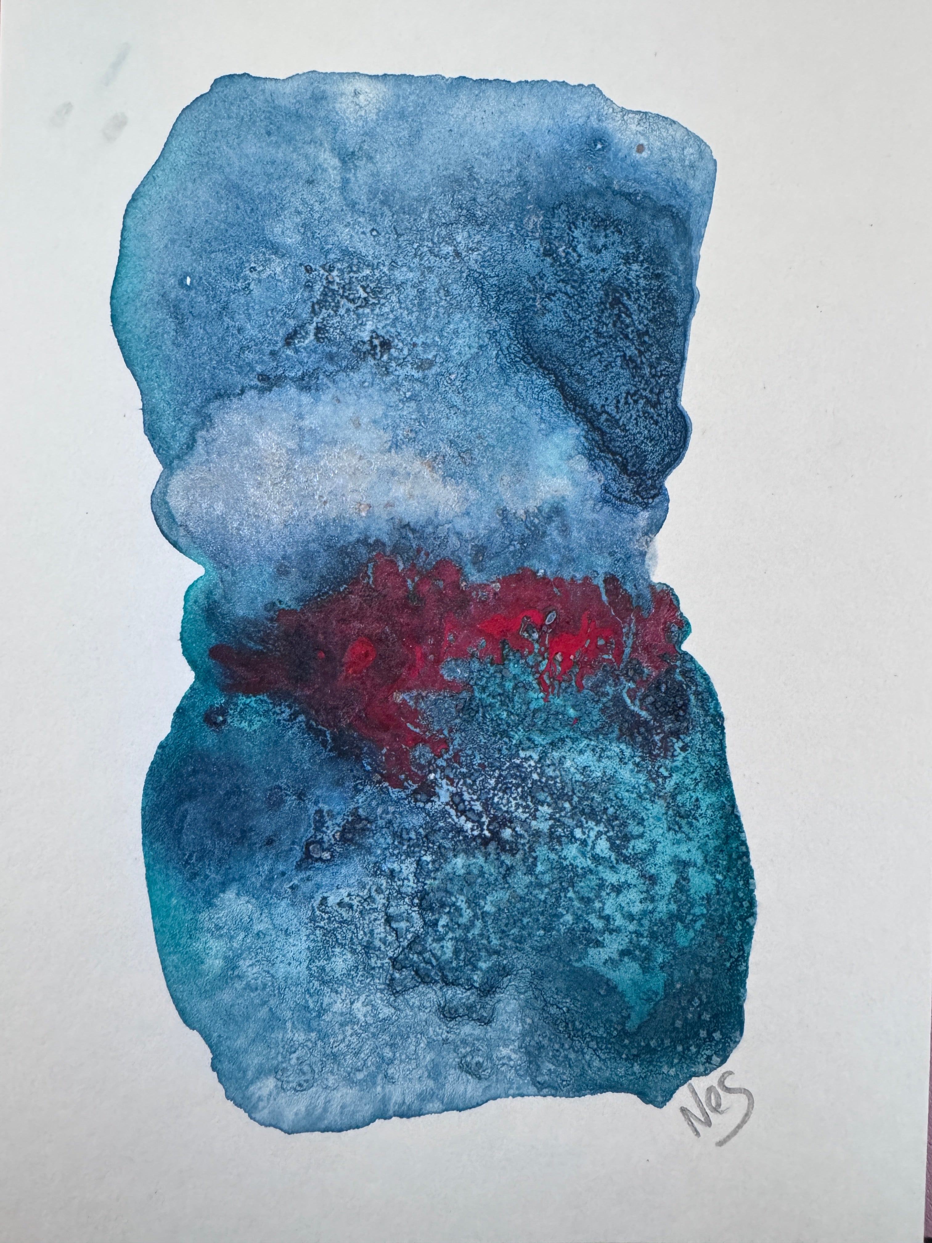 Beneath The Surface Abstract Watercolour Artwork