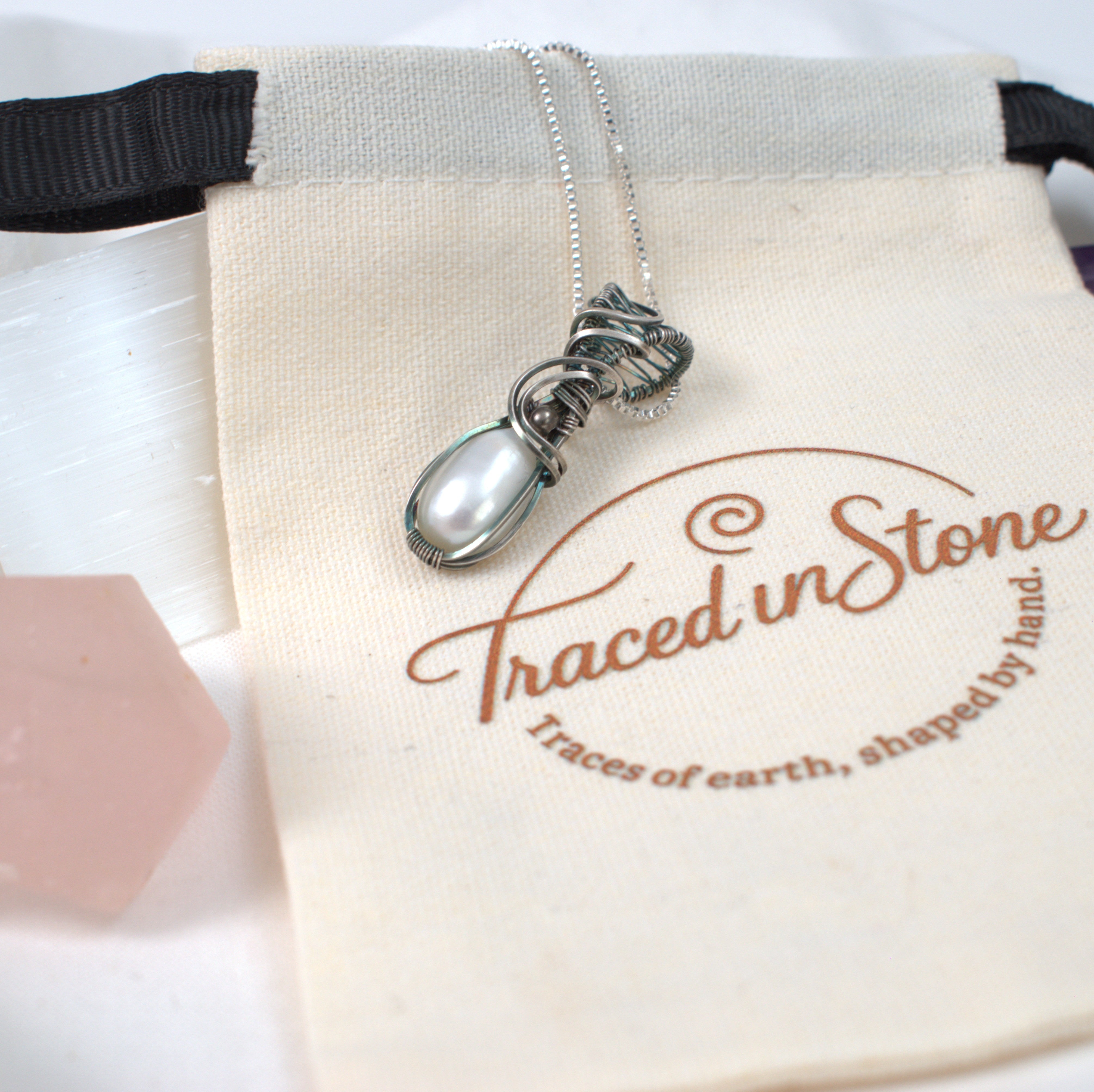 Silver Siren - Antiqued Silver Pearl Pendant