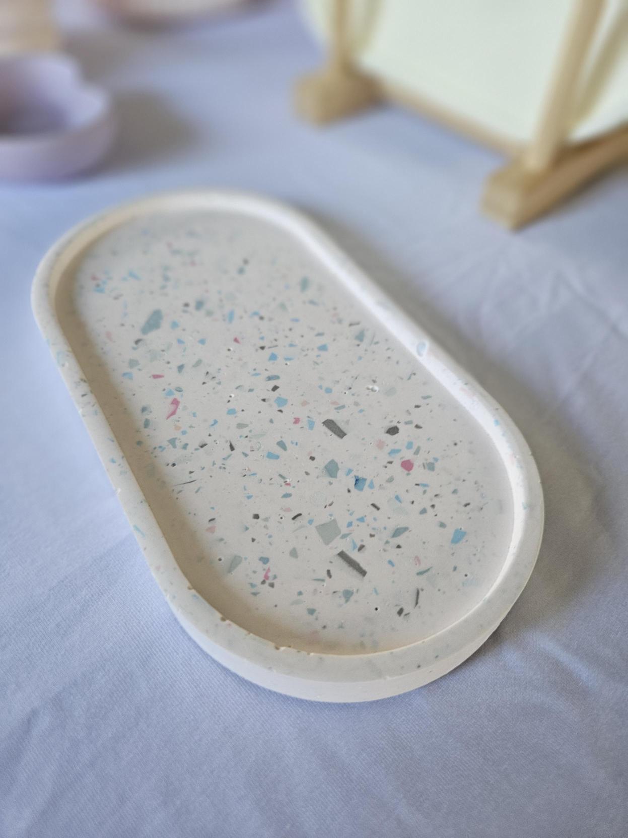 Eco Resin Oval Trinket Tray