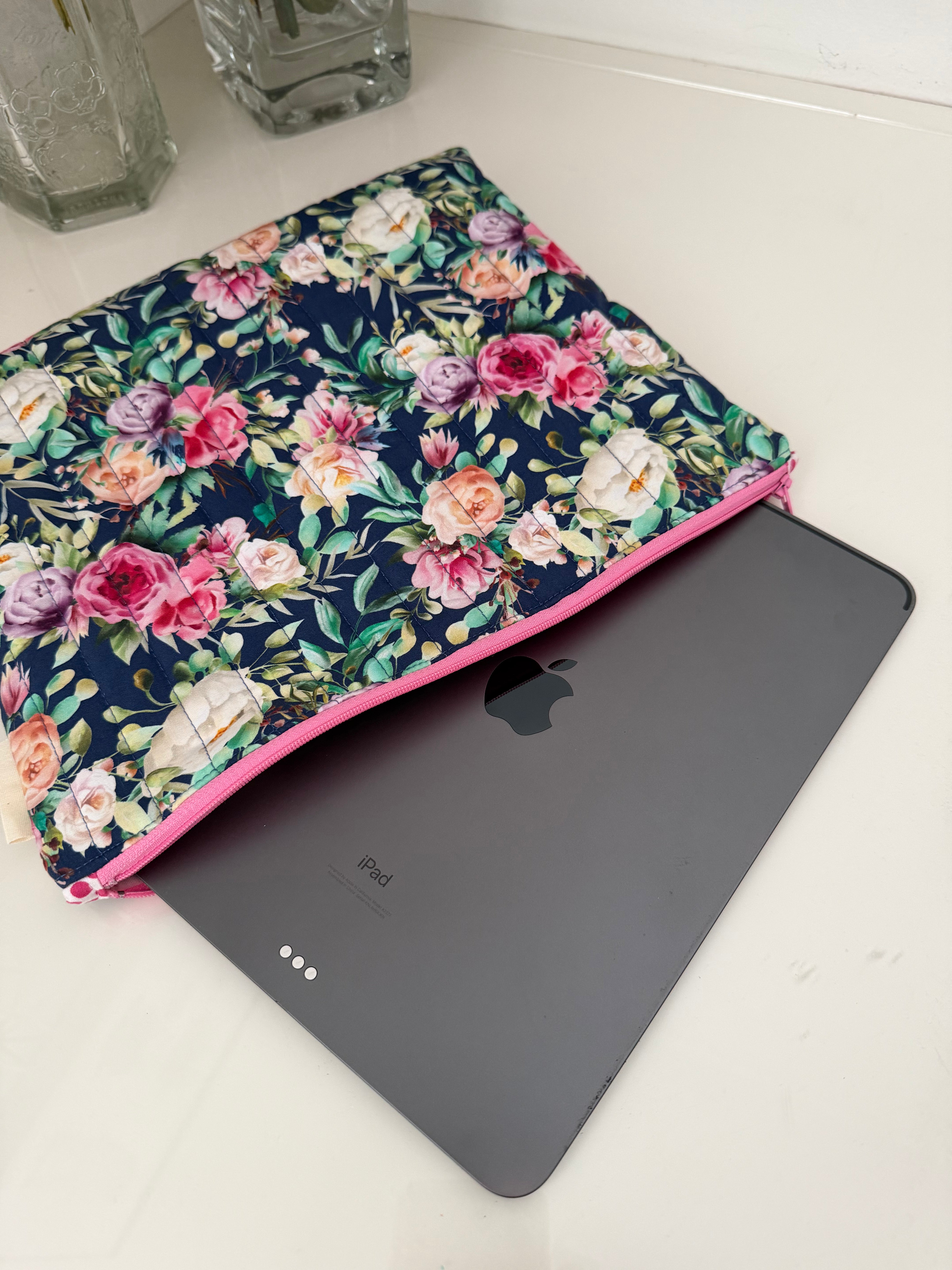 Quilted iPad Zipper Pouch - Various Designs