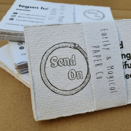 50 Handmade Paper Business Cards (Made to Order)