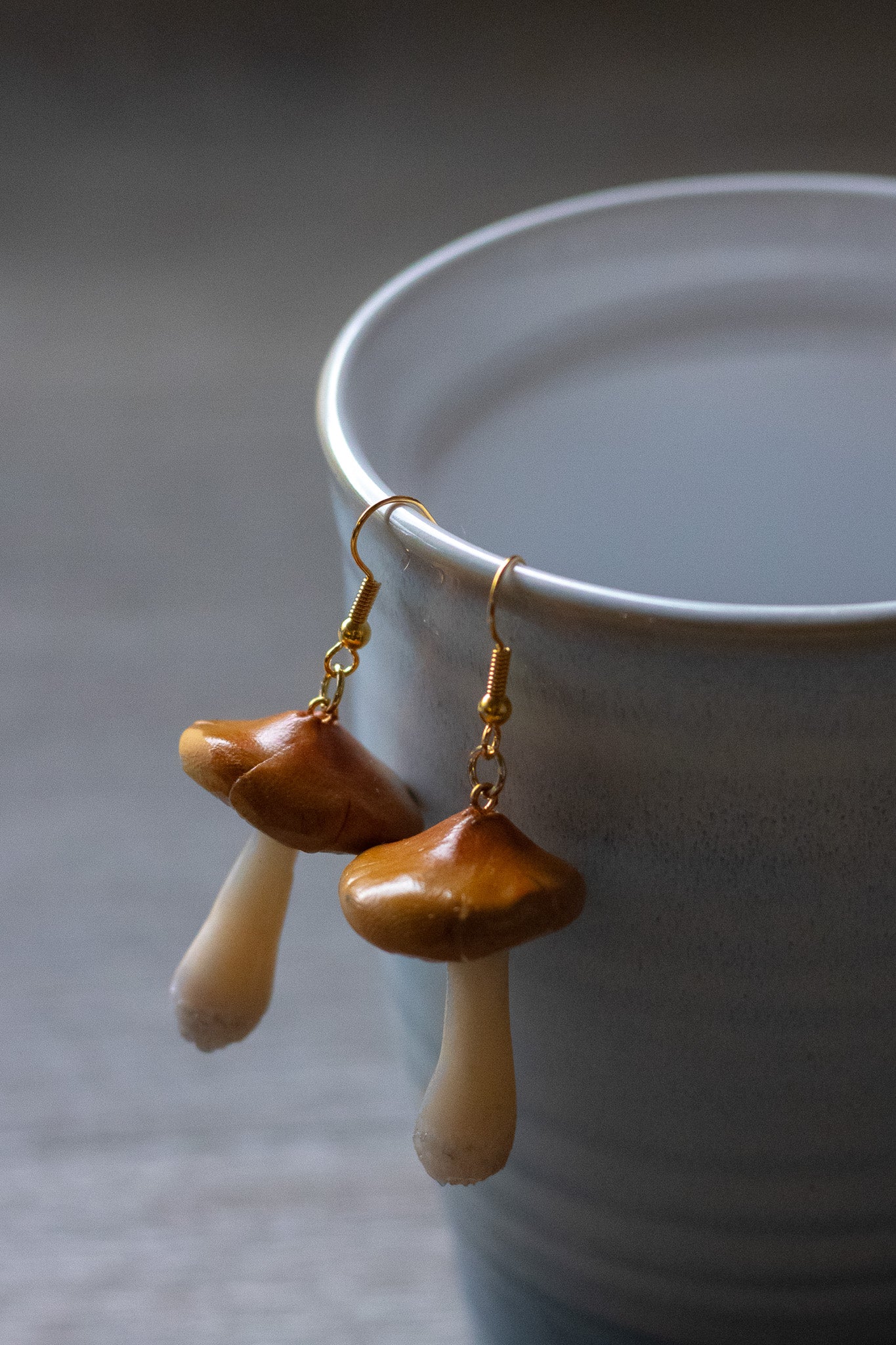 Orange Toadstool Earrings