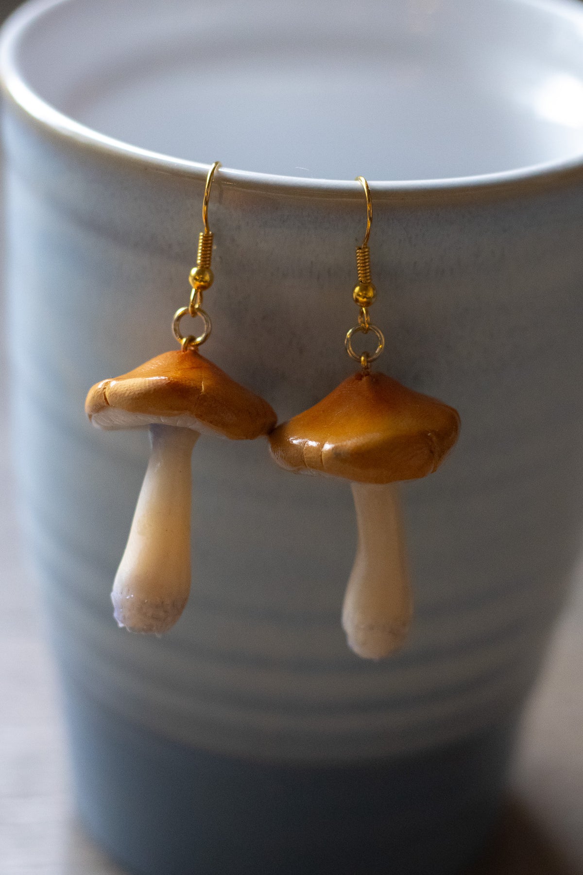 Orange Toadstool Earrings