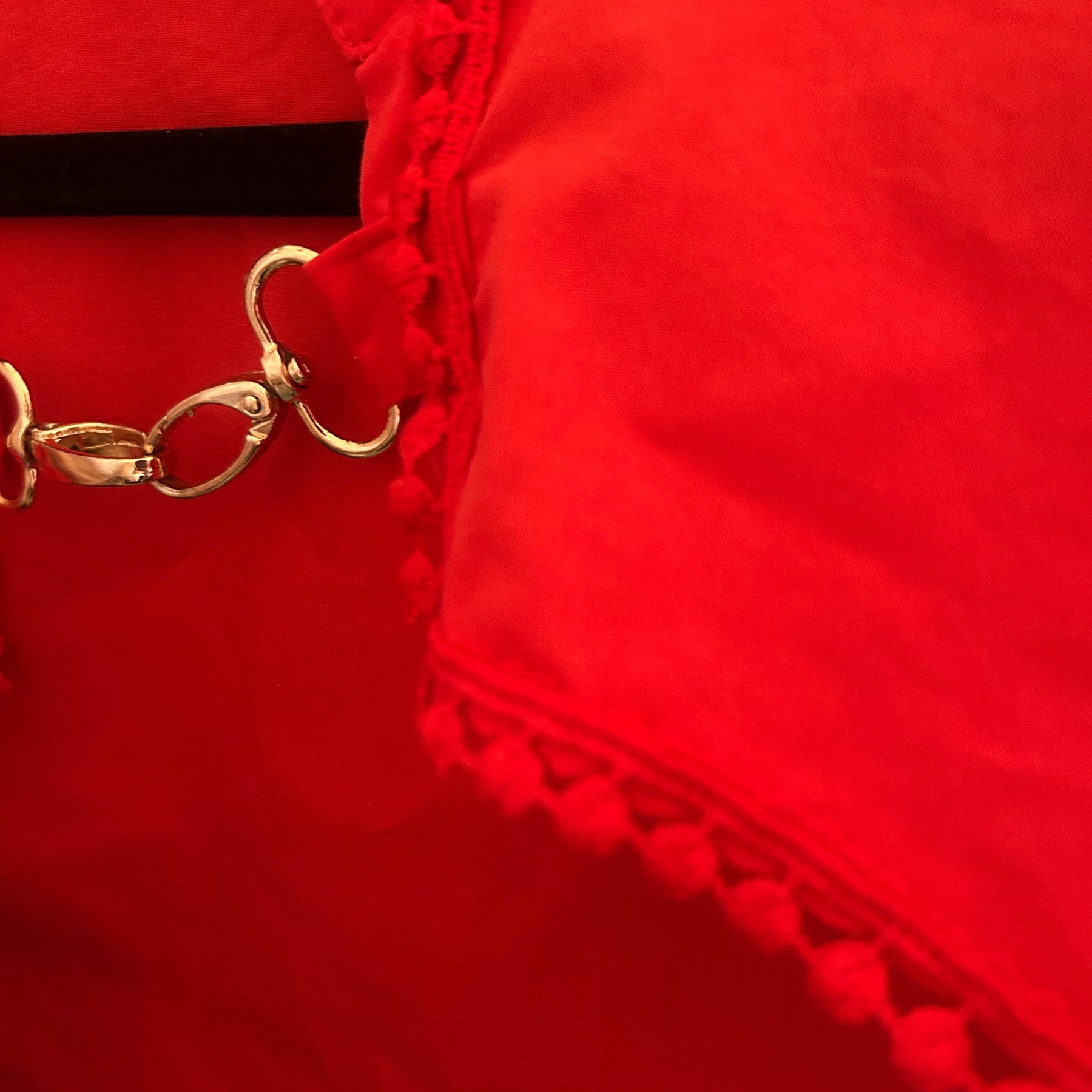 Upcycled Red Bolero Topper Full Chiffon Sleeves