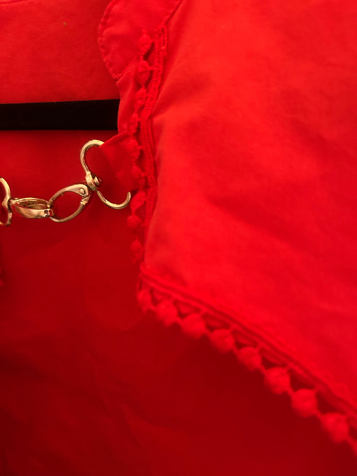 Upcycled Red Bolero Topper Full Chiffon Sleeves
