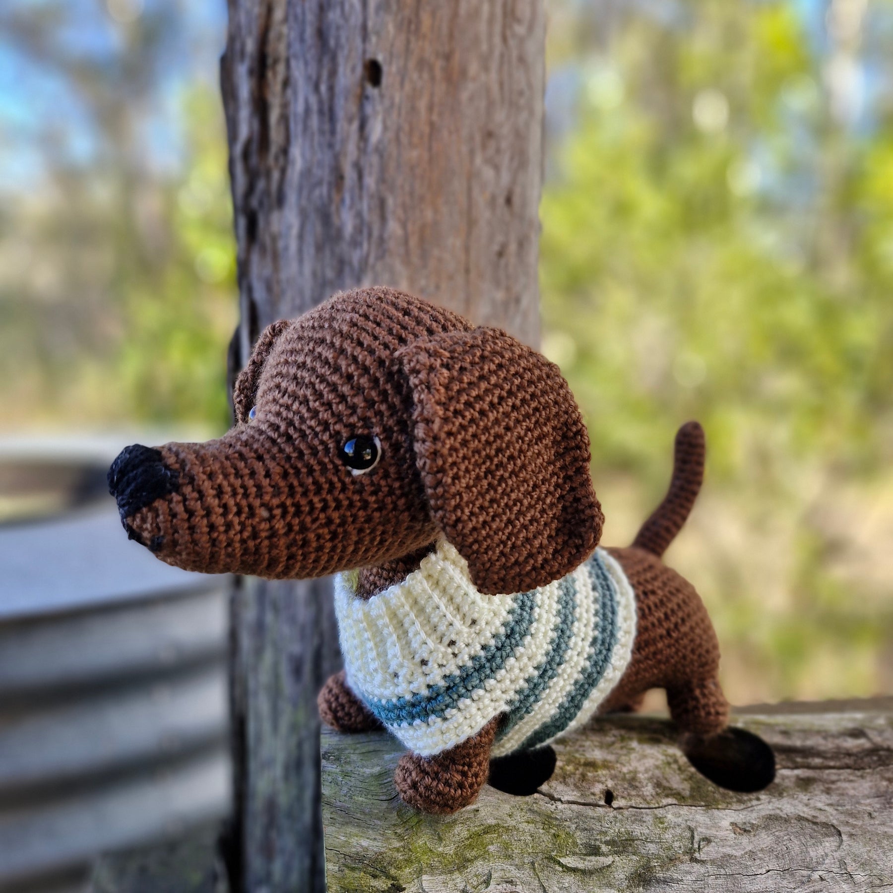 Super cute Hand crochet Dachshund Dog (Sausage Dog)