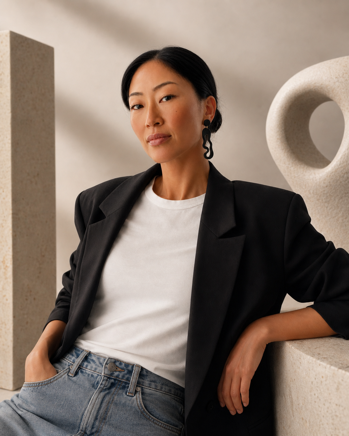Aqua recycled coffee earrings | Atelier Cayelle