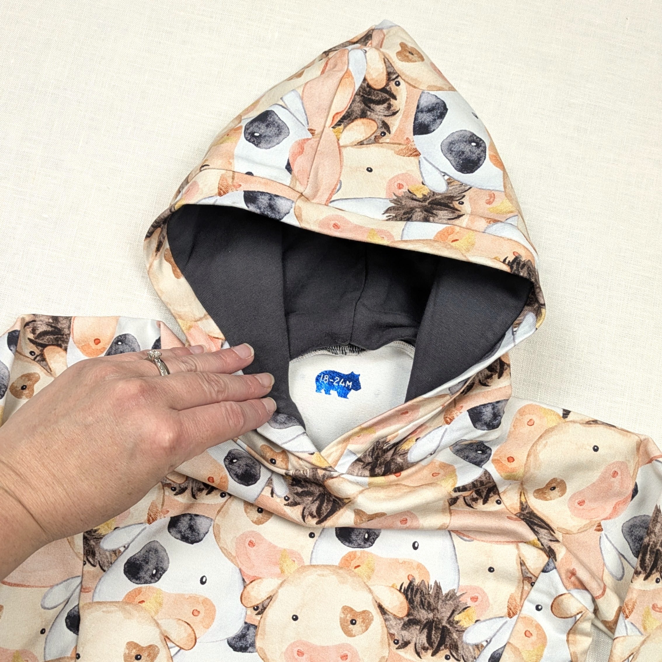 Handmade Hooded Jumper | Barnyard Collection | sizes 2-4y