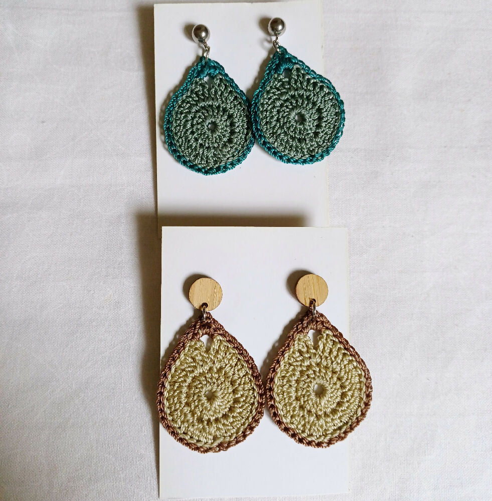 Waterdrop Earrings - 2 Tone