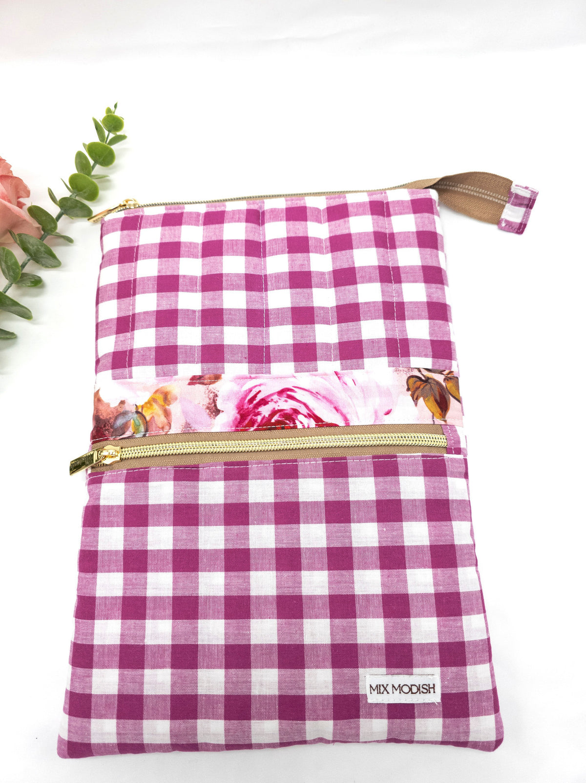 Quilted Tablet/iPad Sleeve With Zipper Pocket, Book case