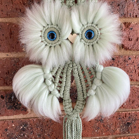 Macrame Large Fluffy Owl