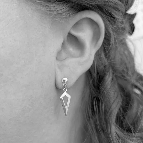 faceted hexagon & kite studs