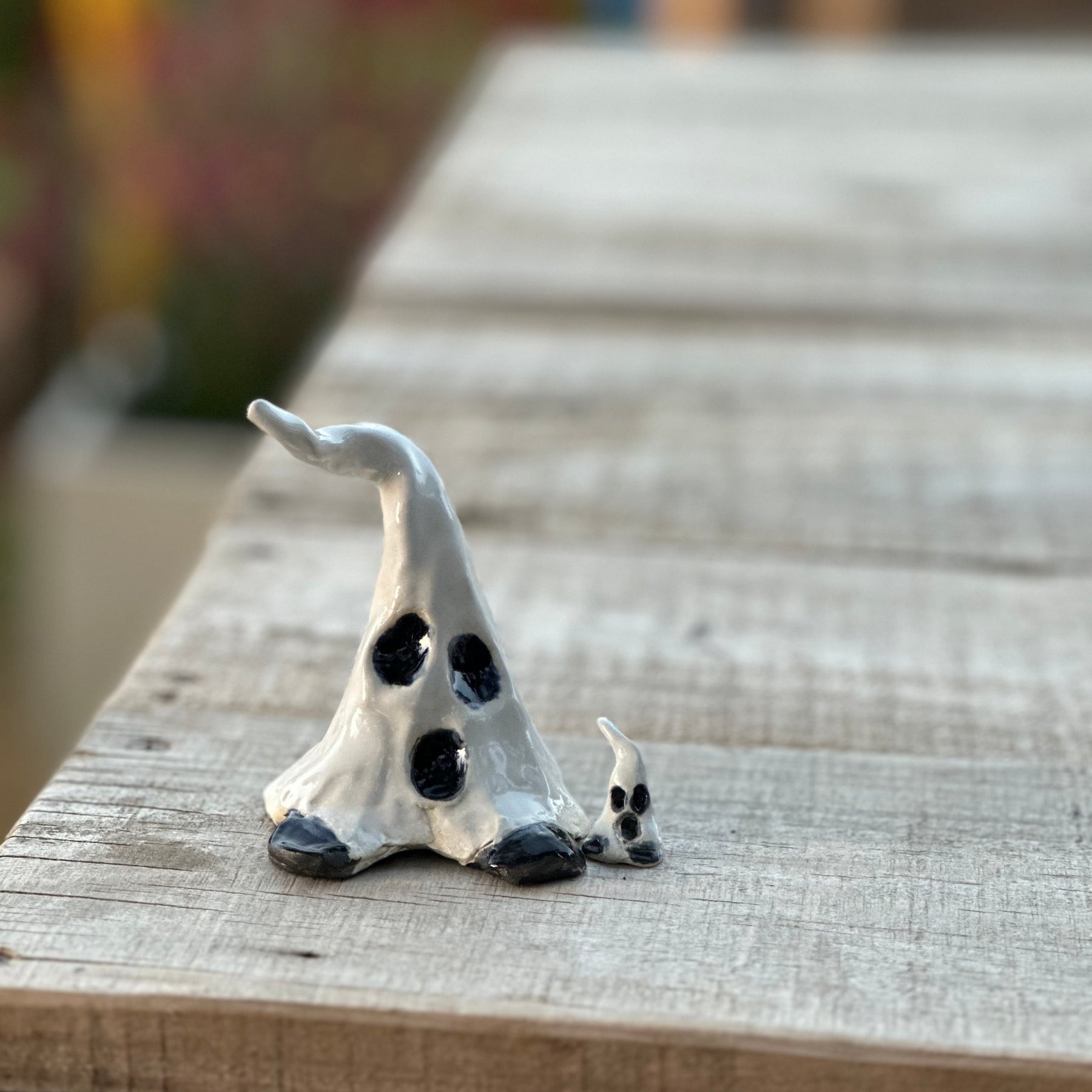 Boo | Handmade Ceramic Ghosts |Pair of Spooks