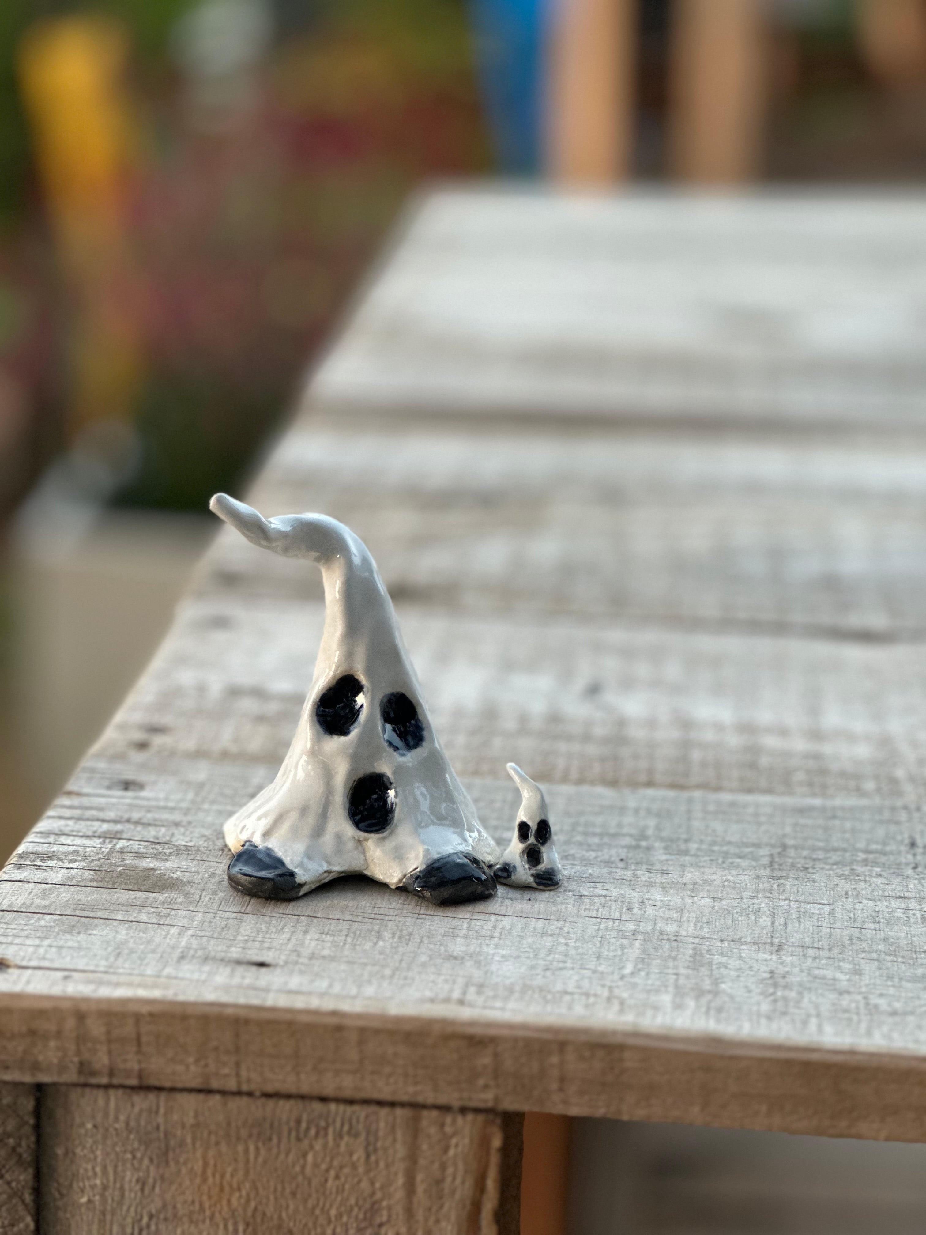 Boo | Handmade Ceramic Ghosts |Pair of Spooks