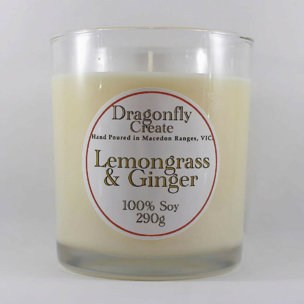 Lemongrass & Ginger | 100% Soy Wax Candle | 15/28/58 Hours