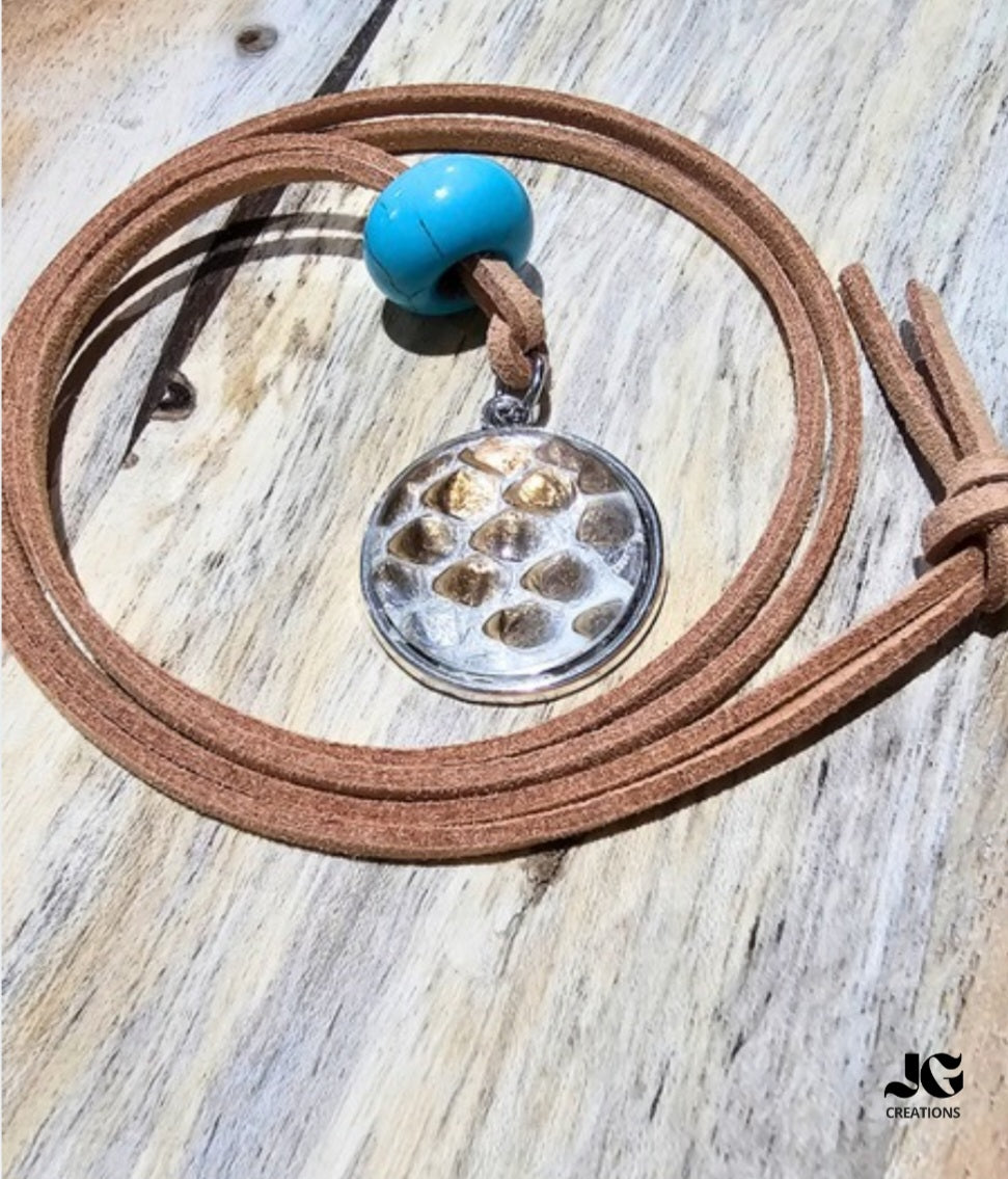 Natural Snakeskin Pendant Necklace - Earthy Handcrafted Gift