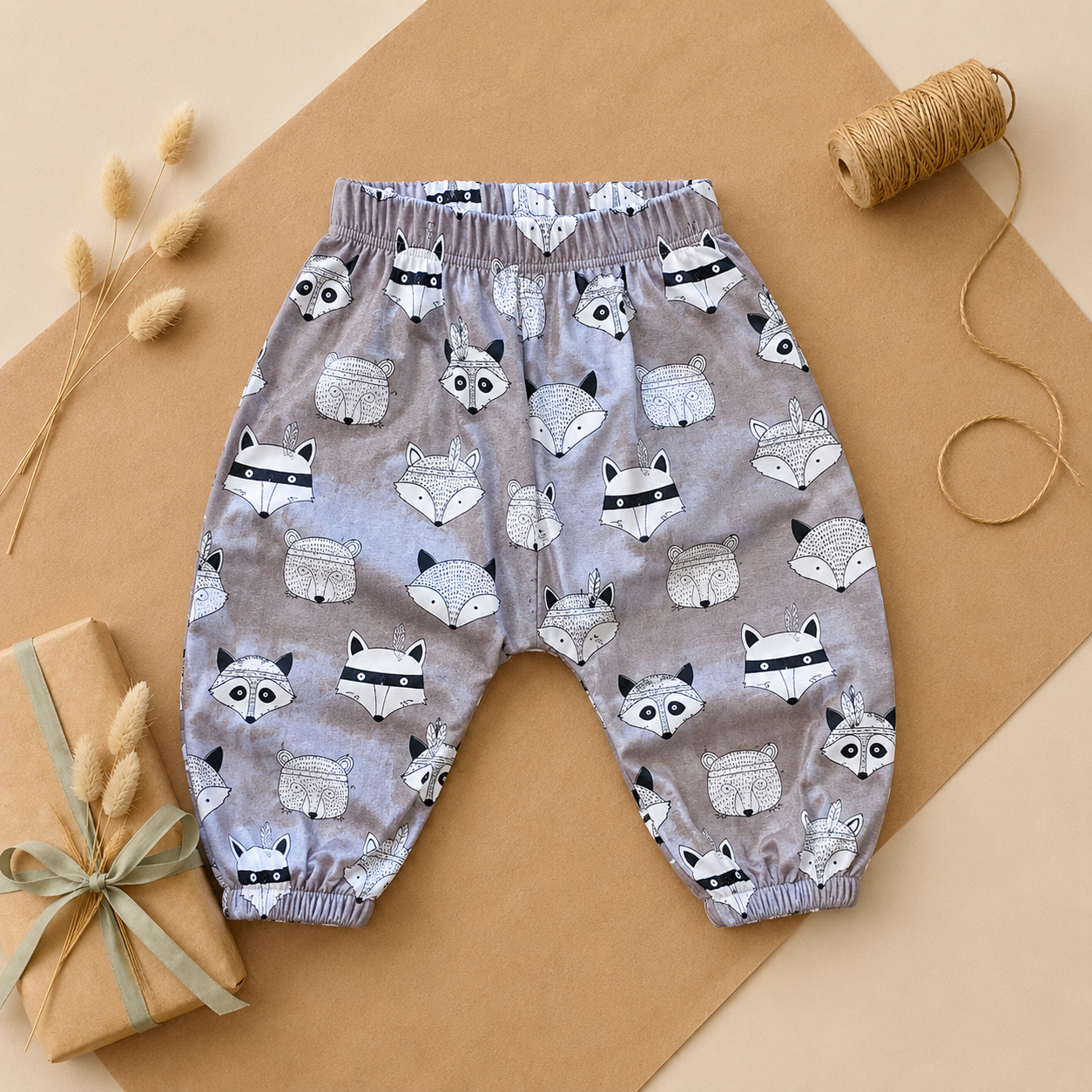 Boys Baggy Harem Style Pull on Pants - Mixed Prints and SIZES