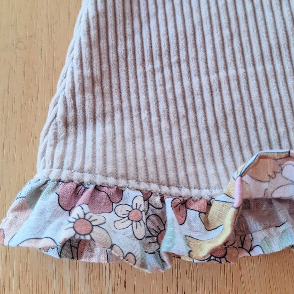 Handmade Baby Girls Beige Pinafore Dress | Size 6-9 Months