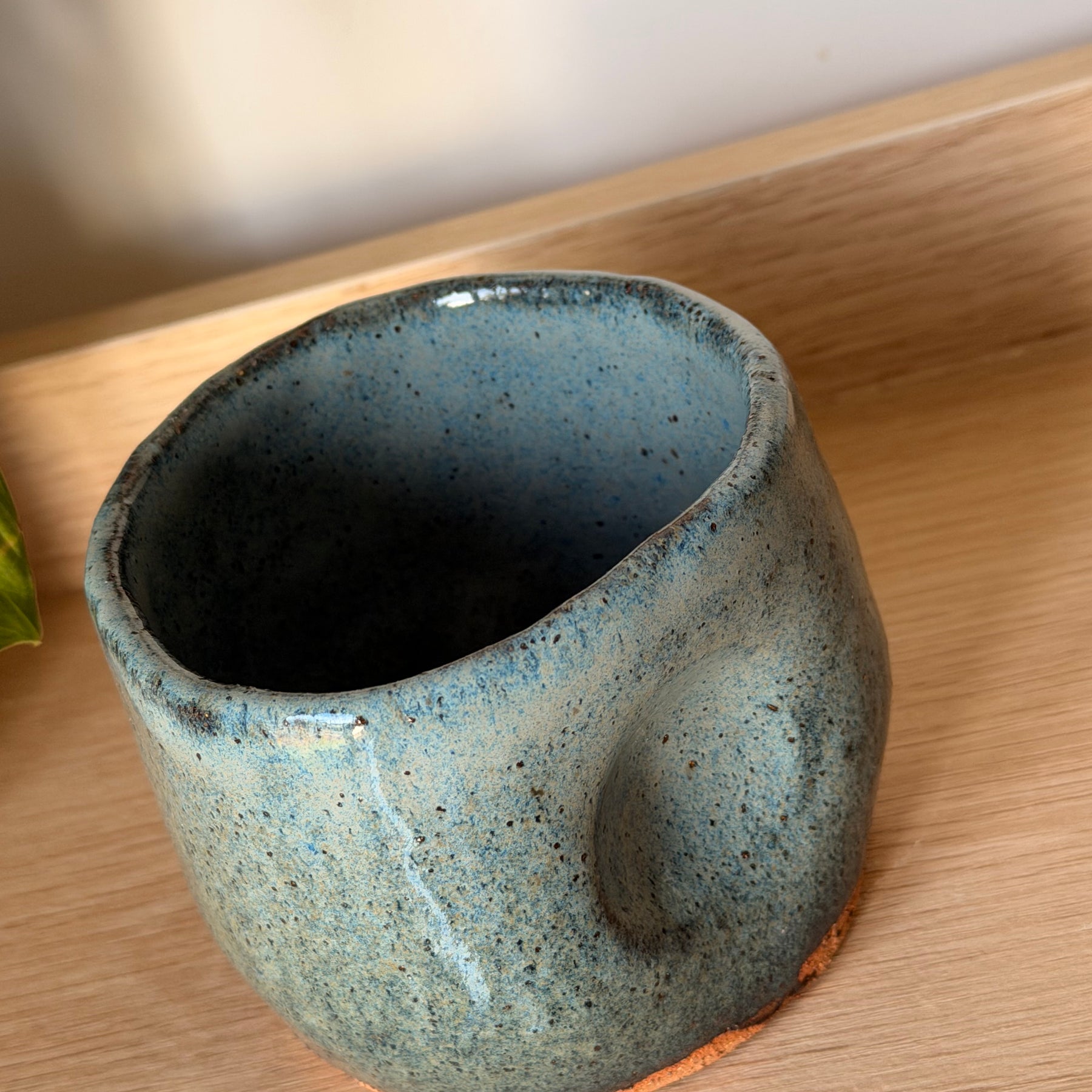 Handmade Chunky Blue/Green Ceramic Mug