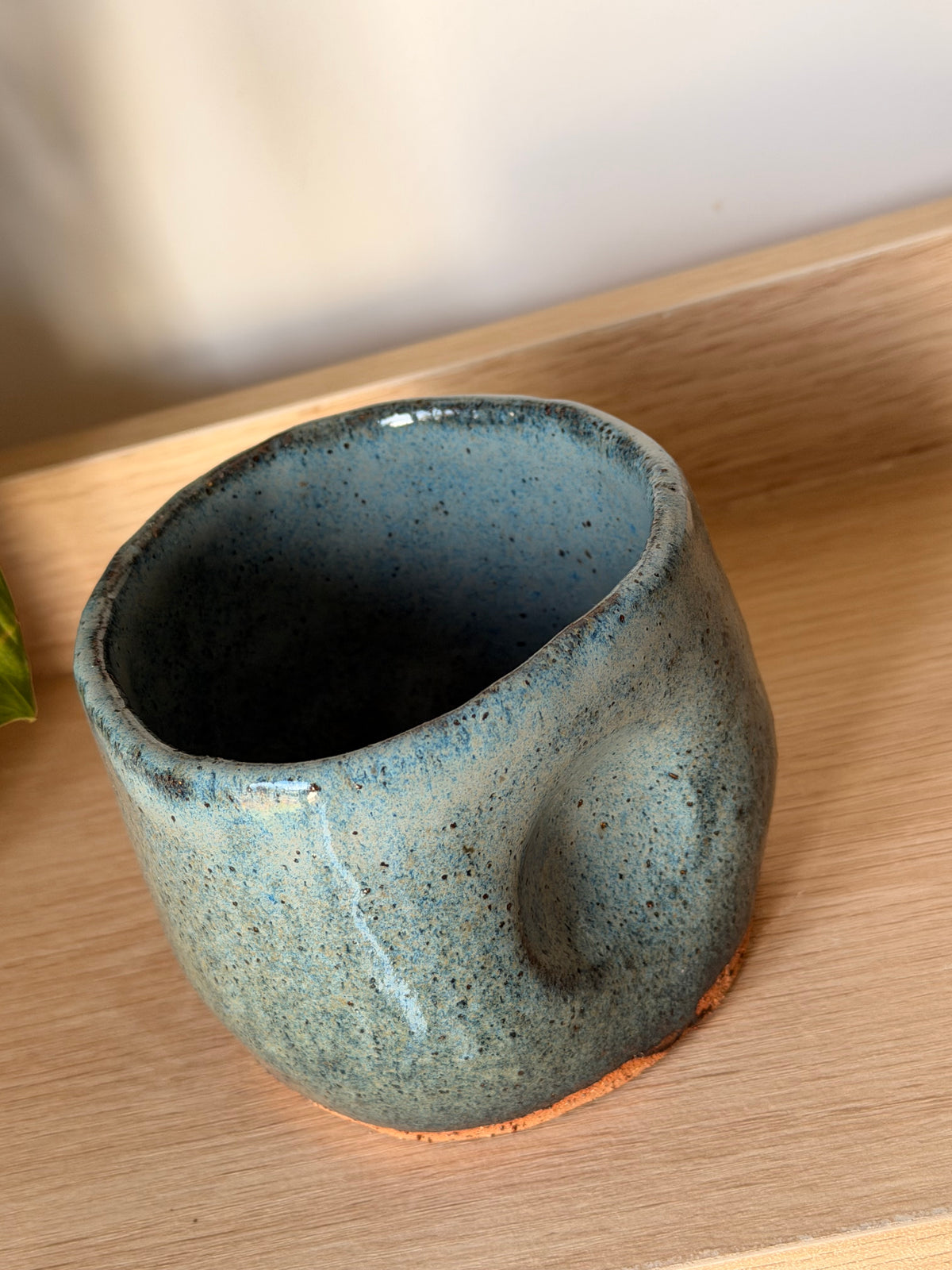 Handmade Chunky Blue/Green Ceramic Mug