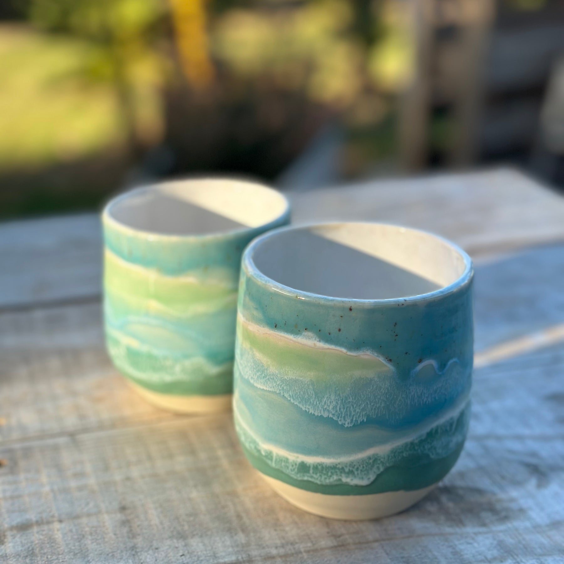 Coastal Waters | Handmade Ceramic Tumblers | 350ml & 450ml
