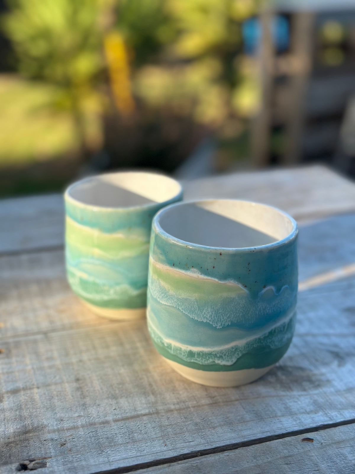 Coastal Waters | Handmade Ceramic Tumblers | 350ml & 450ml