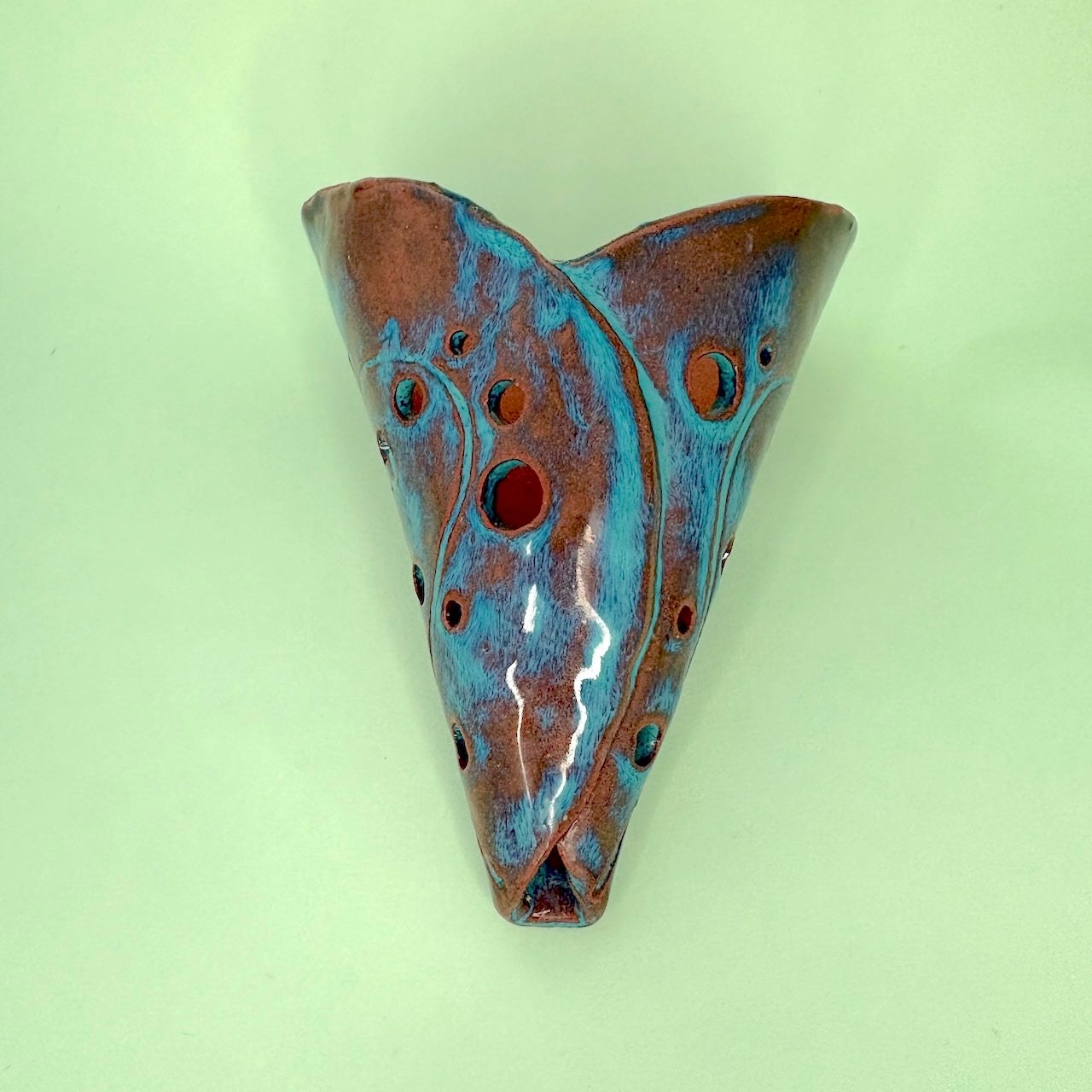 Ceramic wall cone orchid pot