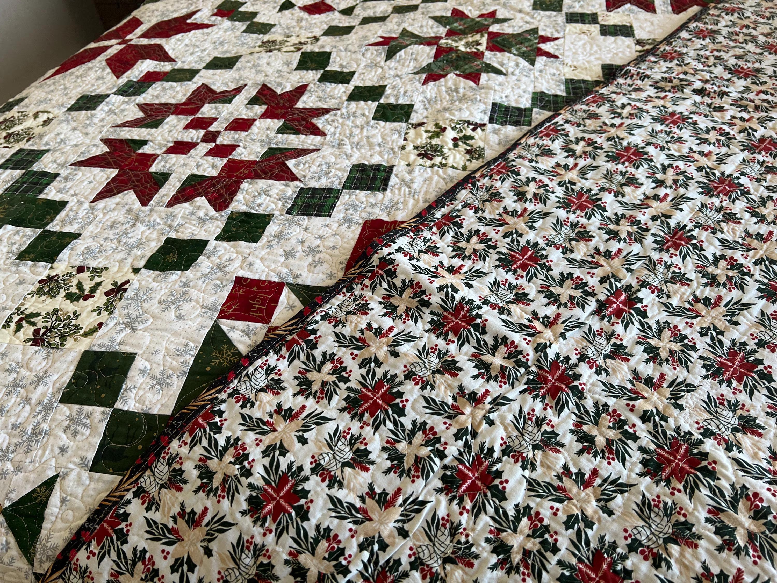 Christmas Quilt Pattern Bundle: 8 Holiday Quilt Blocks, Video Tutorial (PDF Pattern)