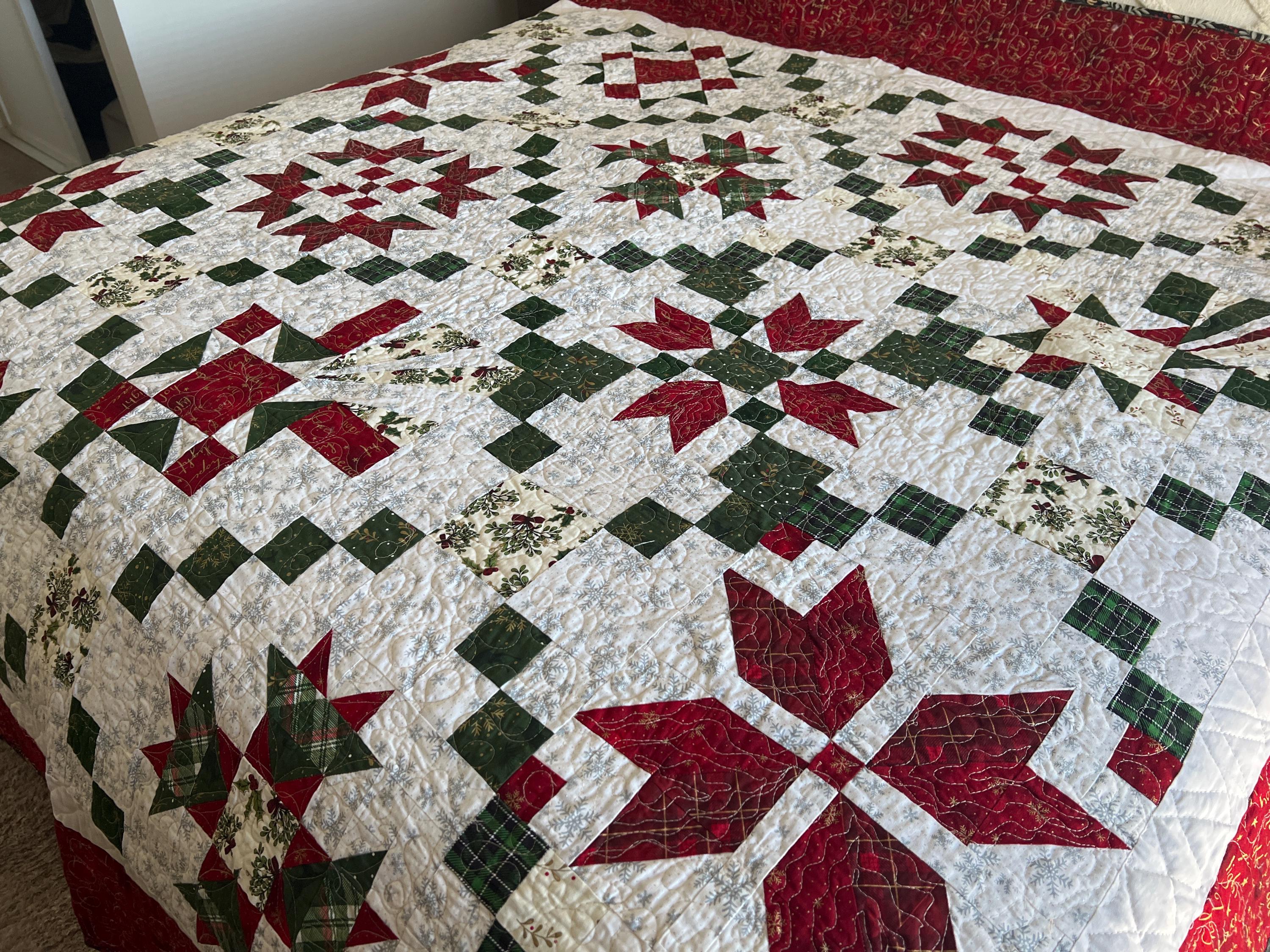 Christmas Quilt Pattern Bundle: 8 Holiday Quilt Blocks, Video Tutorial (PDF Pattern)