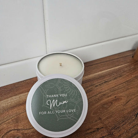 Thank You Mum For All Your Love Candle - Gardenia
