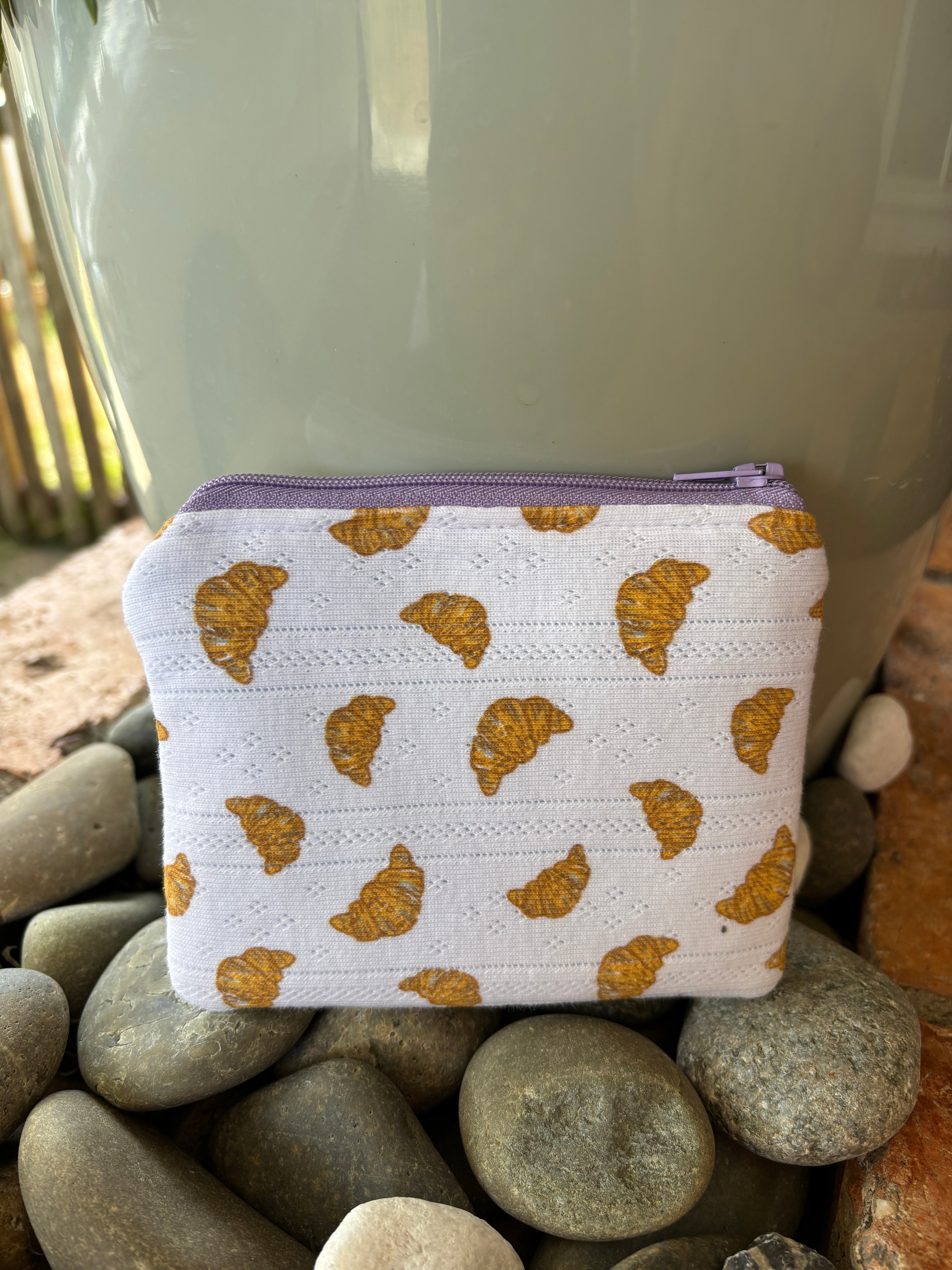 Small Handmade Fabric Zipper Pouch – Coin Purse & Mini Essentials Organiser
