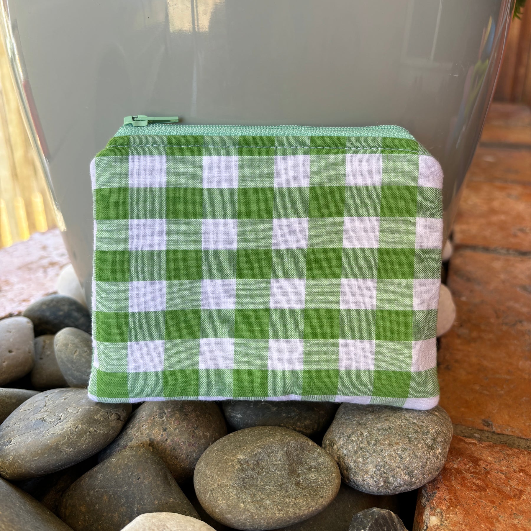 Small Handmade Fabric Zipper Pouch – Coin Purse & Mini Essentials Organiser