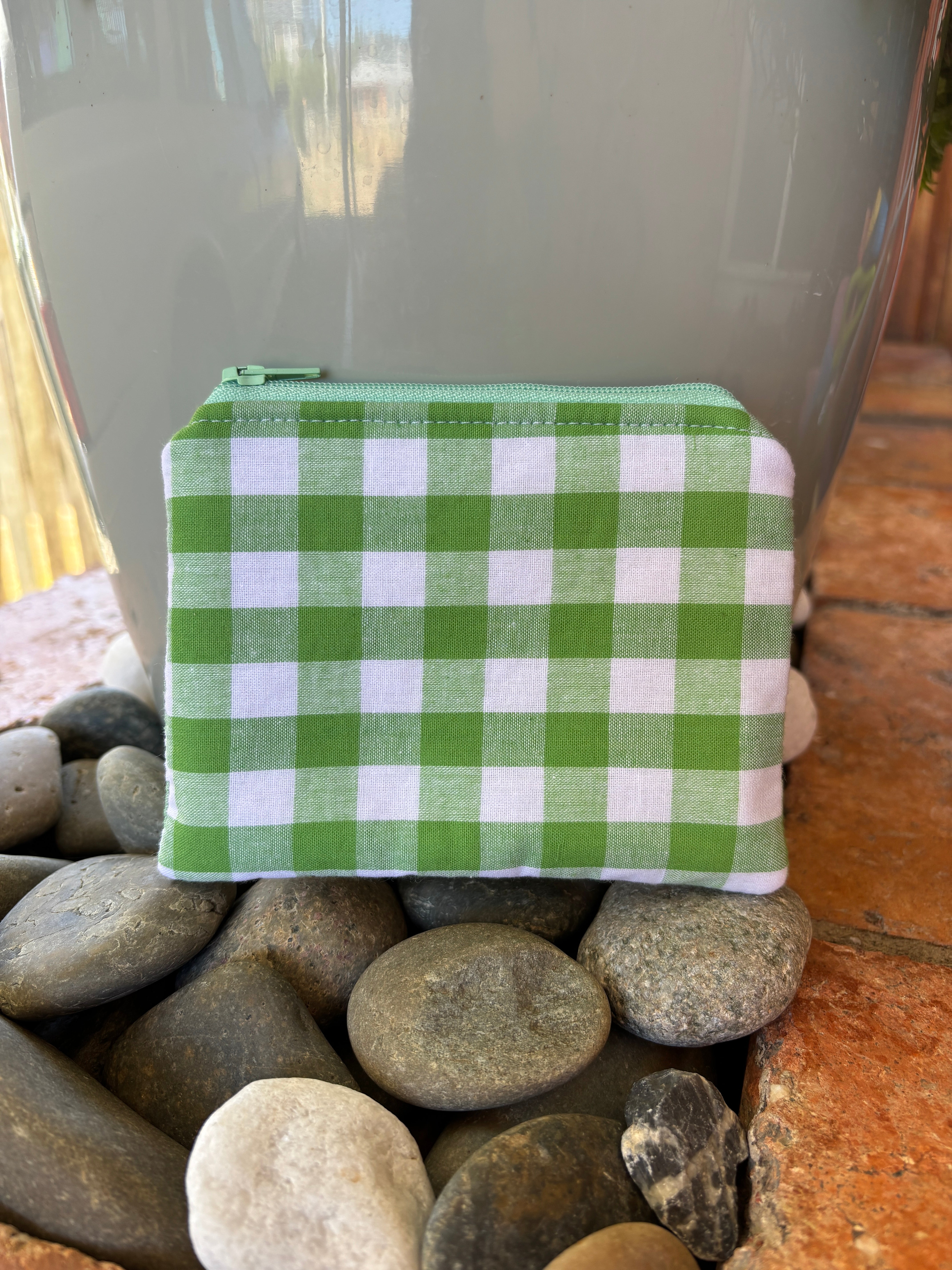 Small Handmade Fabric Zipper Pouch – Coin Purse & Mini Essentials Organiser