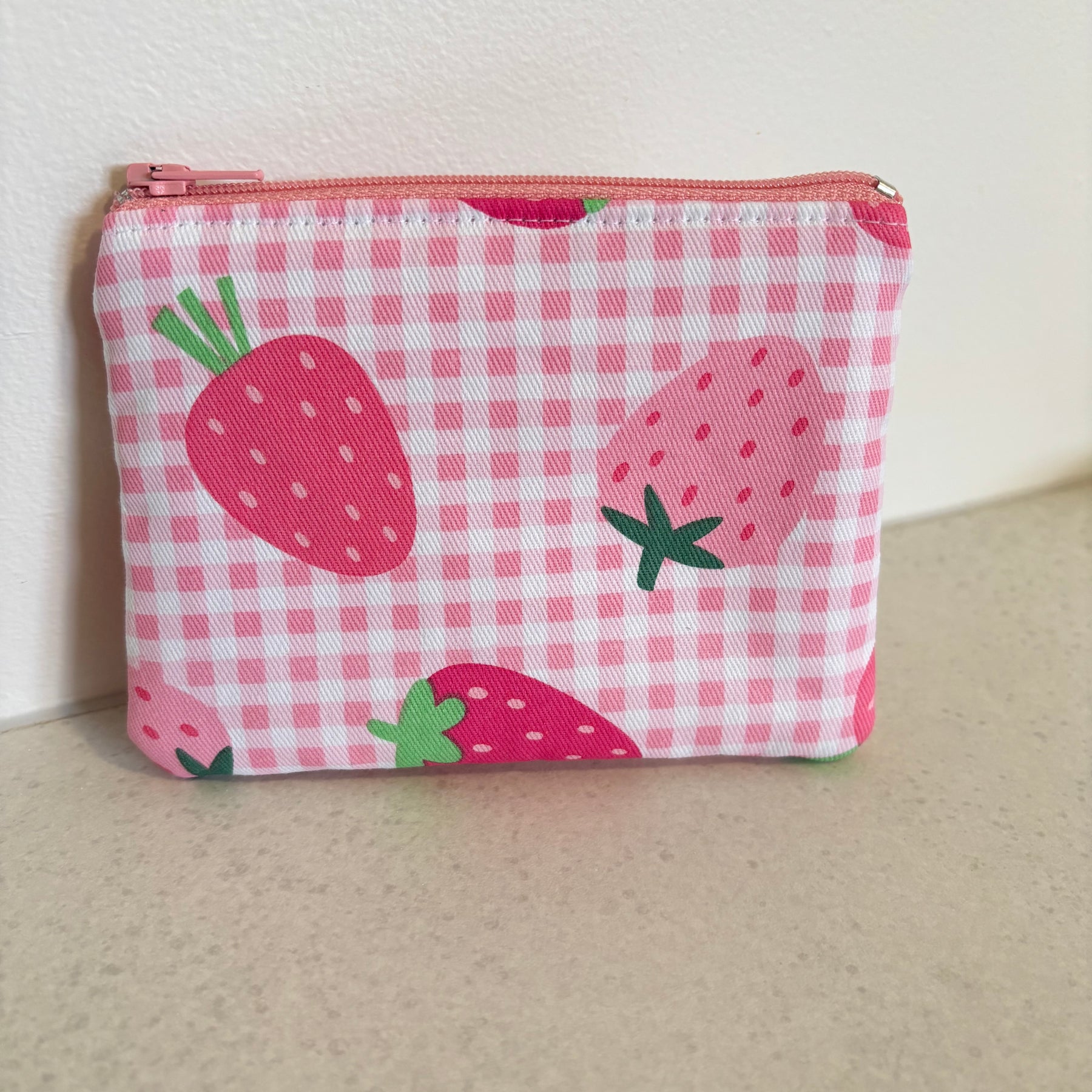 Small Handmade Fabric Zipper Pouch – Coin Purse & Mini Essentials Organiser