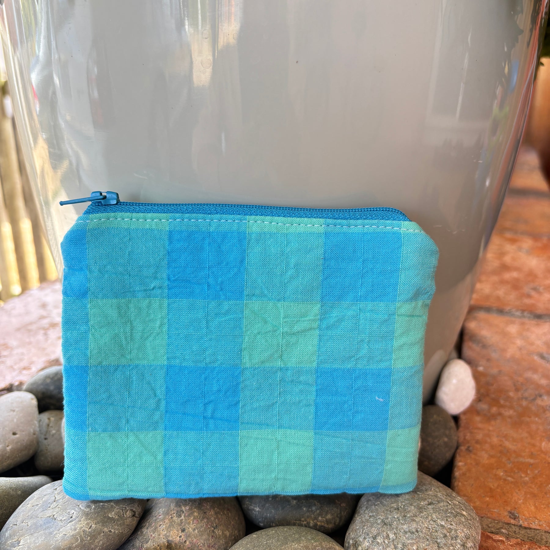 Small Handmade Fabric Zipper Pouch – Coin Purse & Mini Essentials Organiser