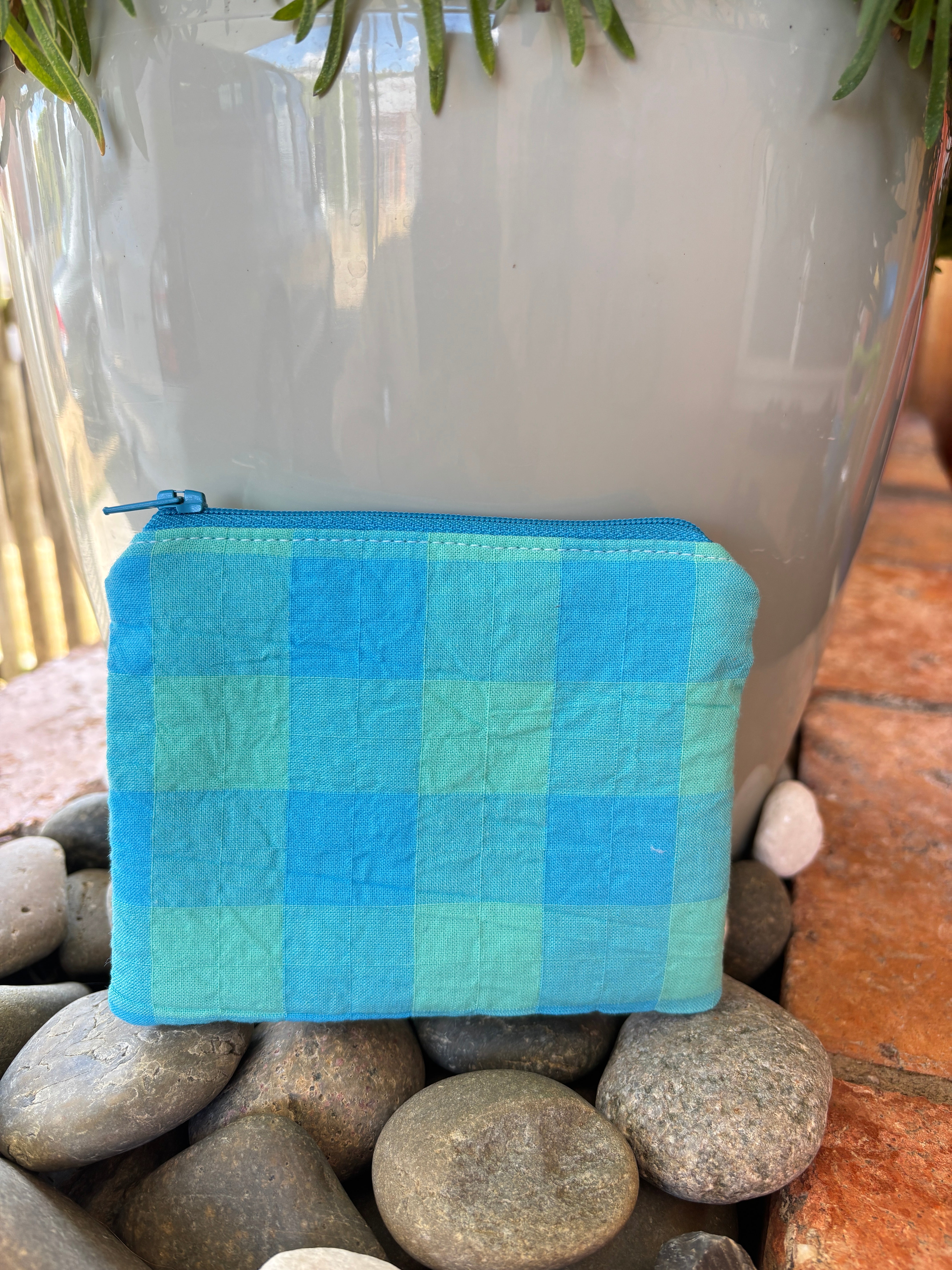 Small Handmade Fabric Zipper Pouch – Coin Purse & Mini Essentials Organiser