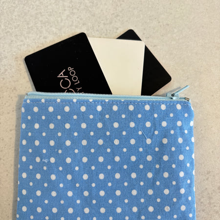 Small Handmade Fabric Zipper Pouch – Coin Purse & Mini Essentials Organiser
