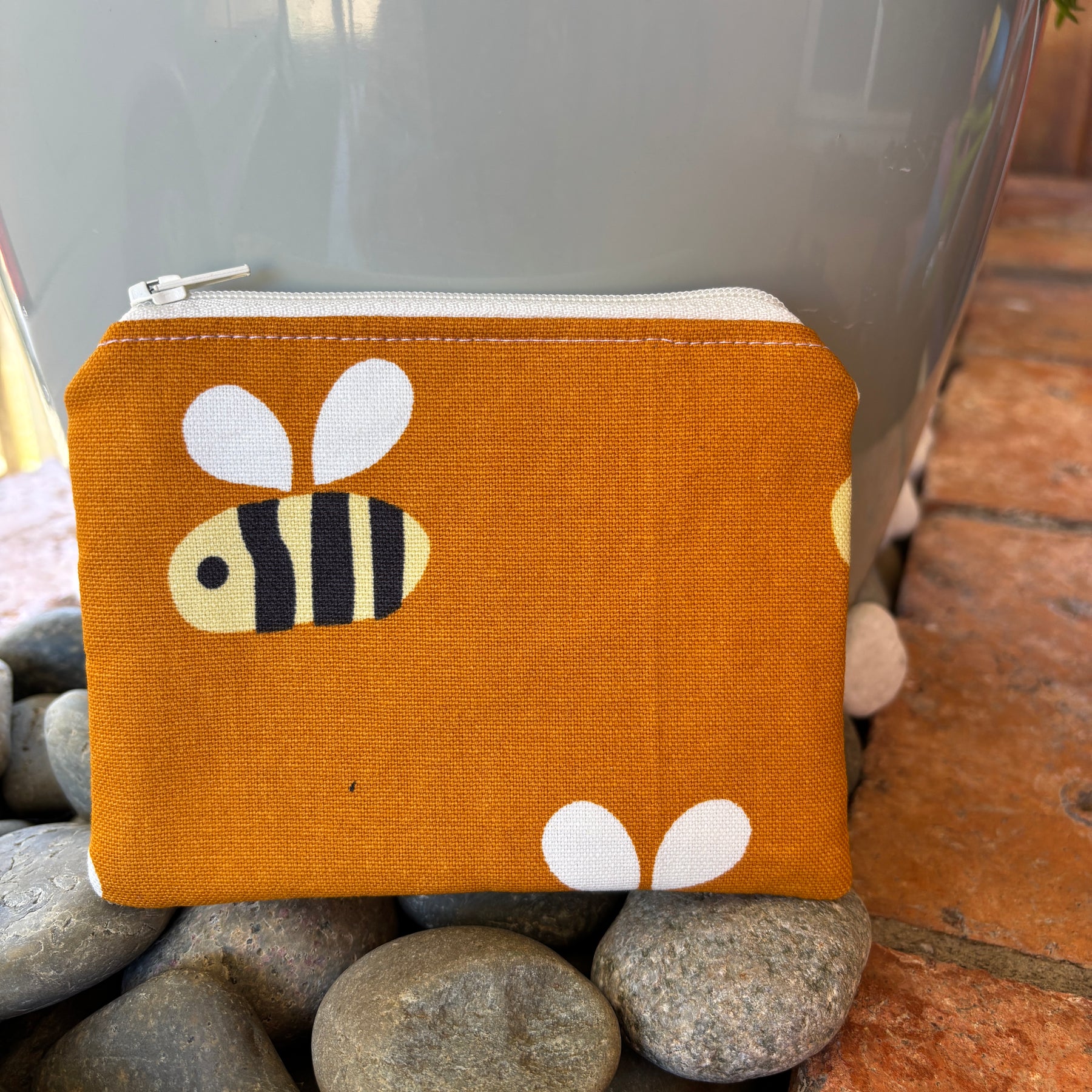 Small Handmade Fabric Zipper Pouch – Coin Purse & Mini Essentials Organiser
