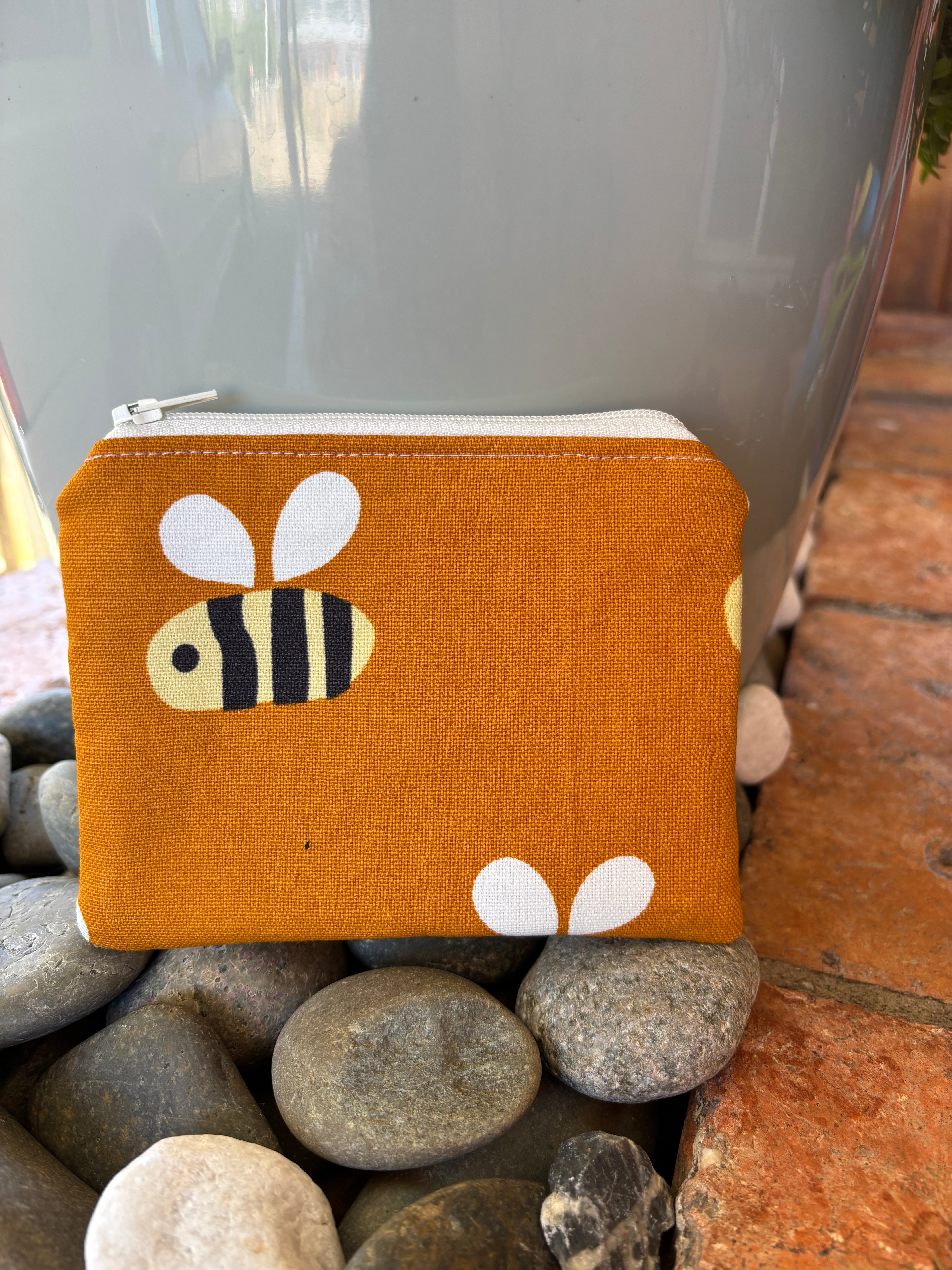 Small Handmade Fabric Zipper Pouch – Coin Purse & Mini Essentials Organiser