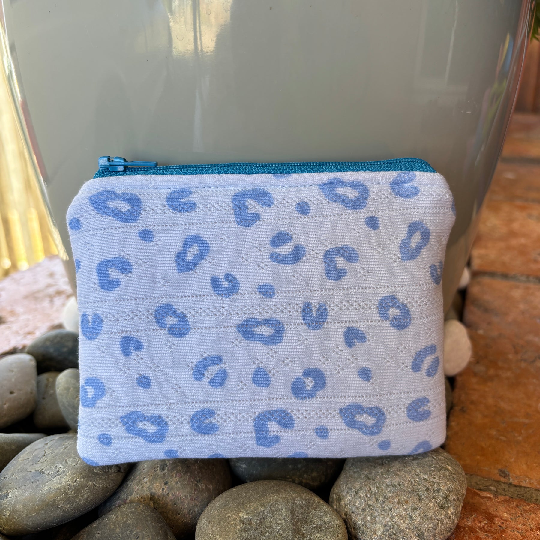 Small Handmade Fabric Zipper Pouch – Coin Purse & Mini Essentials Organiser