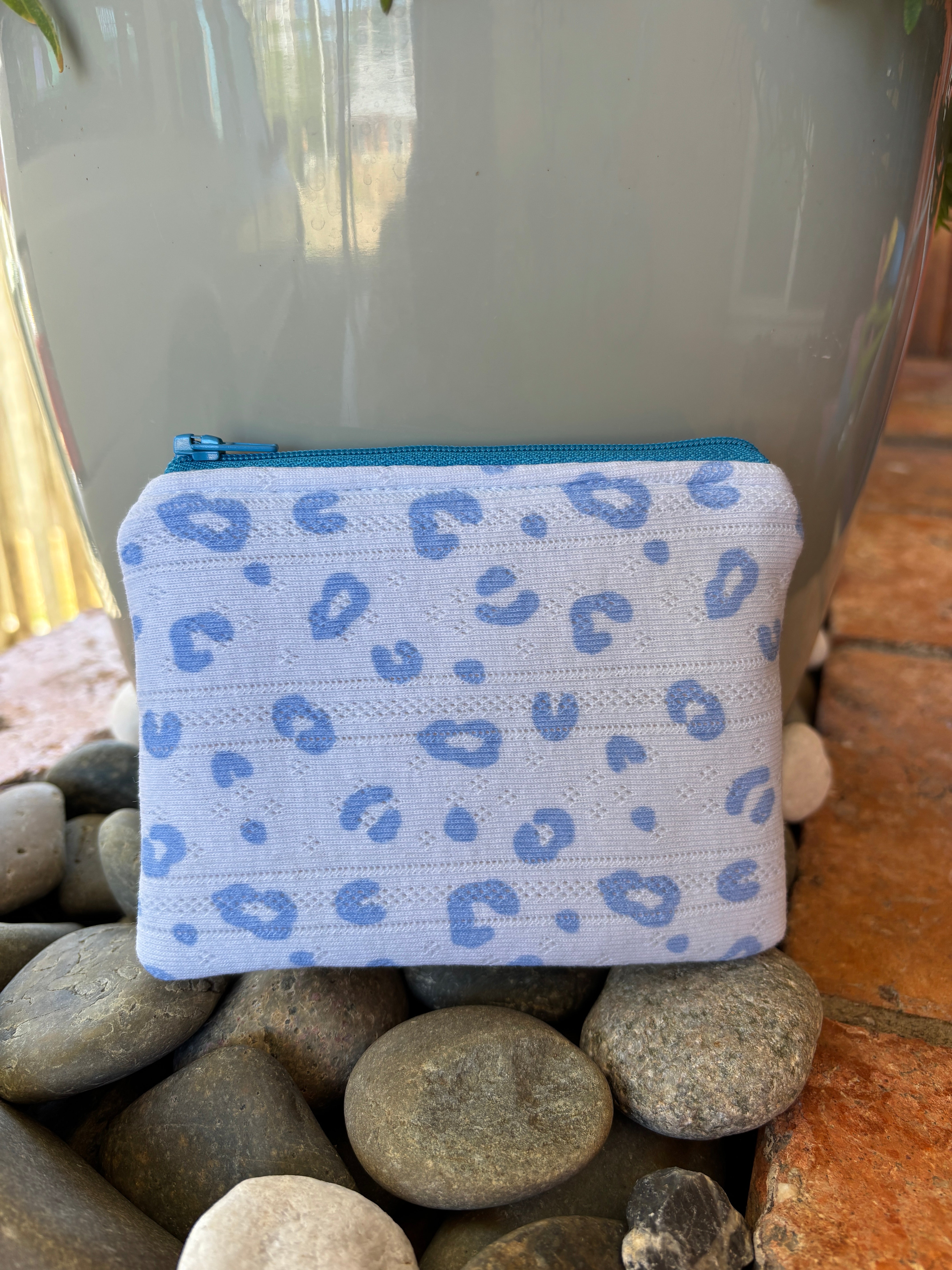 Small Handmade Fabric Zipper Pouch – Coin Purse & Mini Essentials Organiser