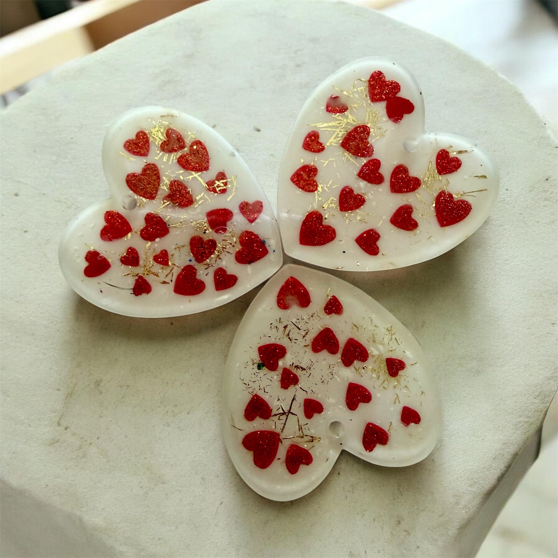 Red Hearts Pocket Hug