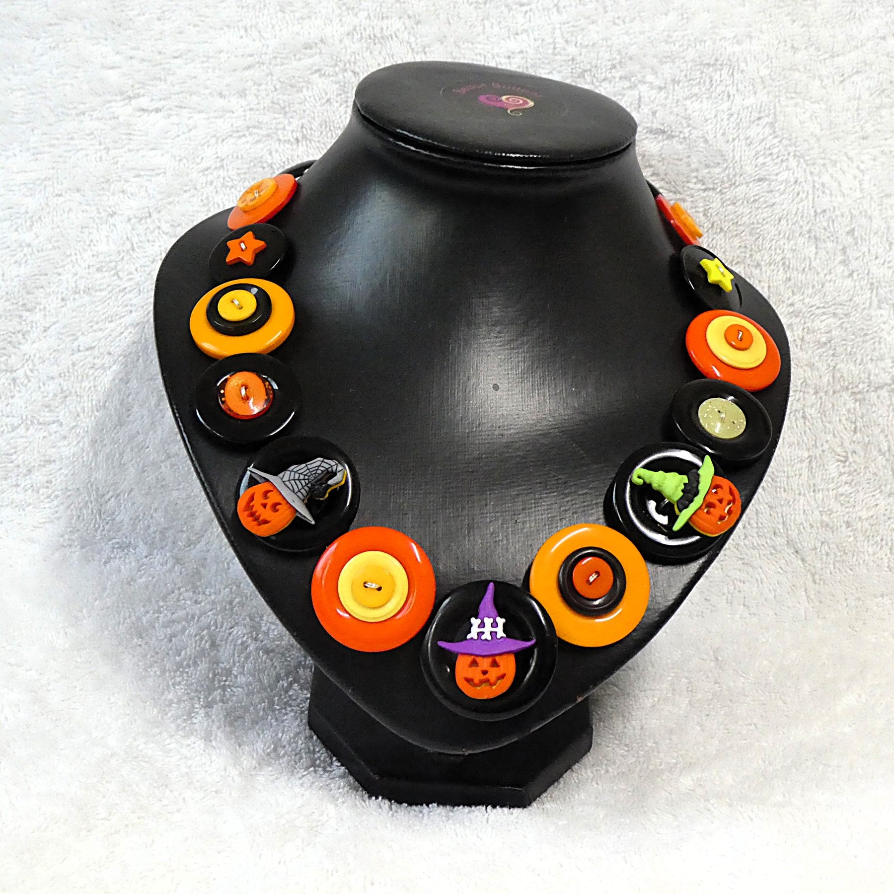 Halloween Button necklace - Jacks in Hats