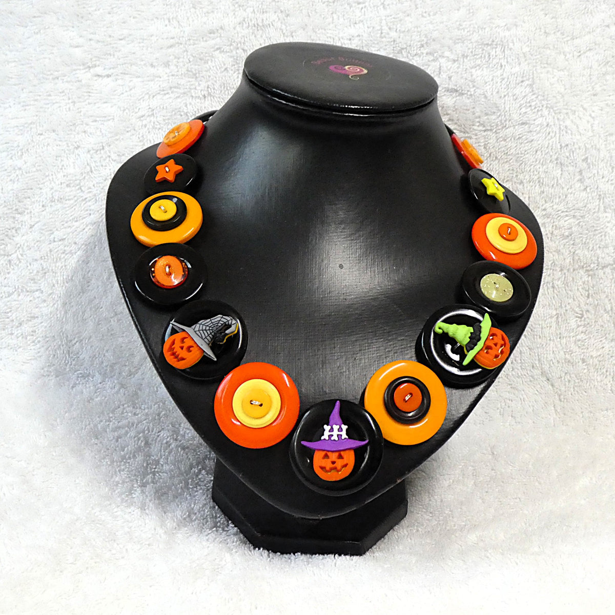 Halloween Button necklace - Jacks in Hats