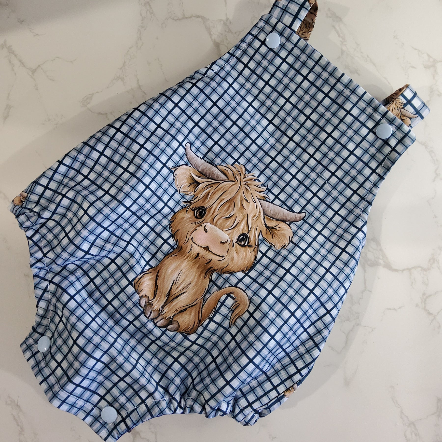 Plaid Cow Romper Size 000