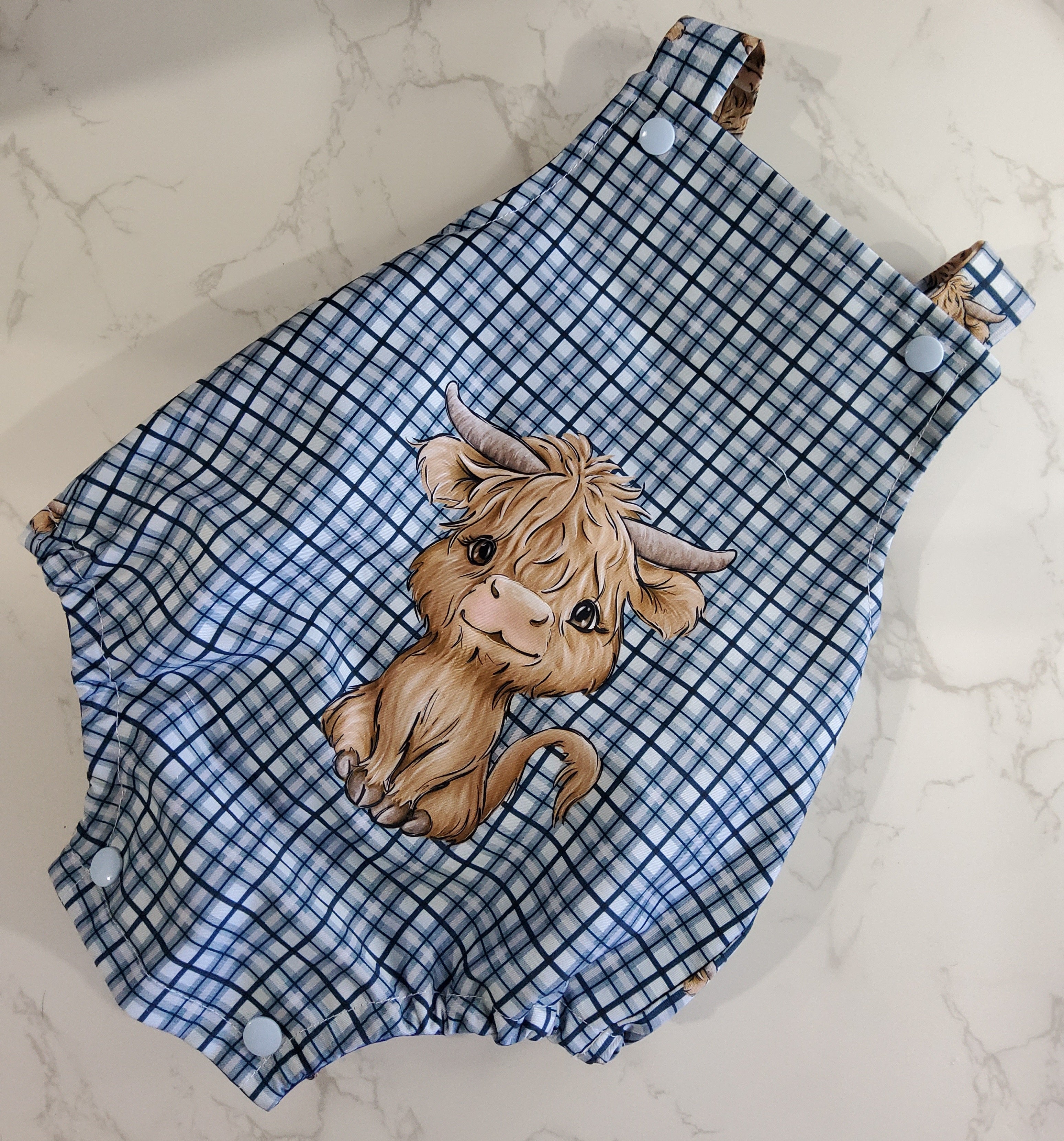 Plaid Cow Romper Size 000