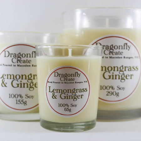 Lemongrass & Ginger | 100% Soy Wax Candle | 15/28/58 Hours