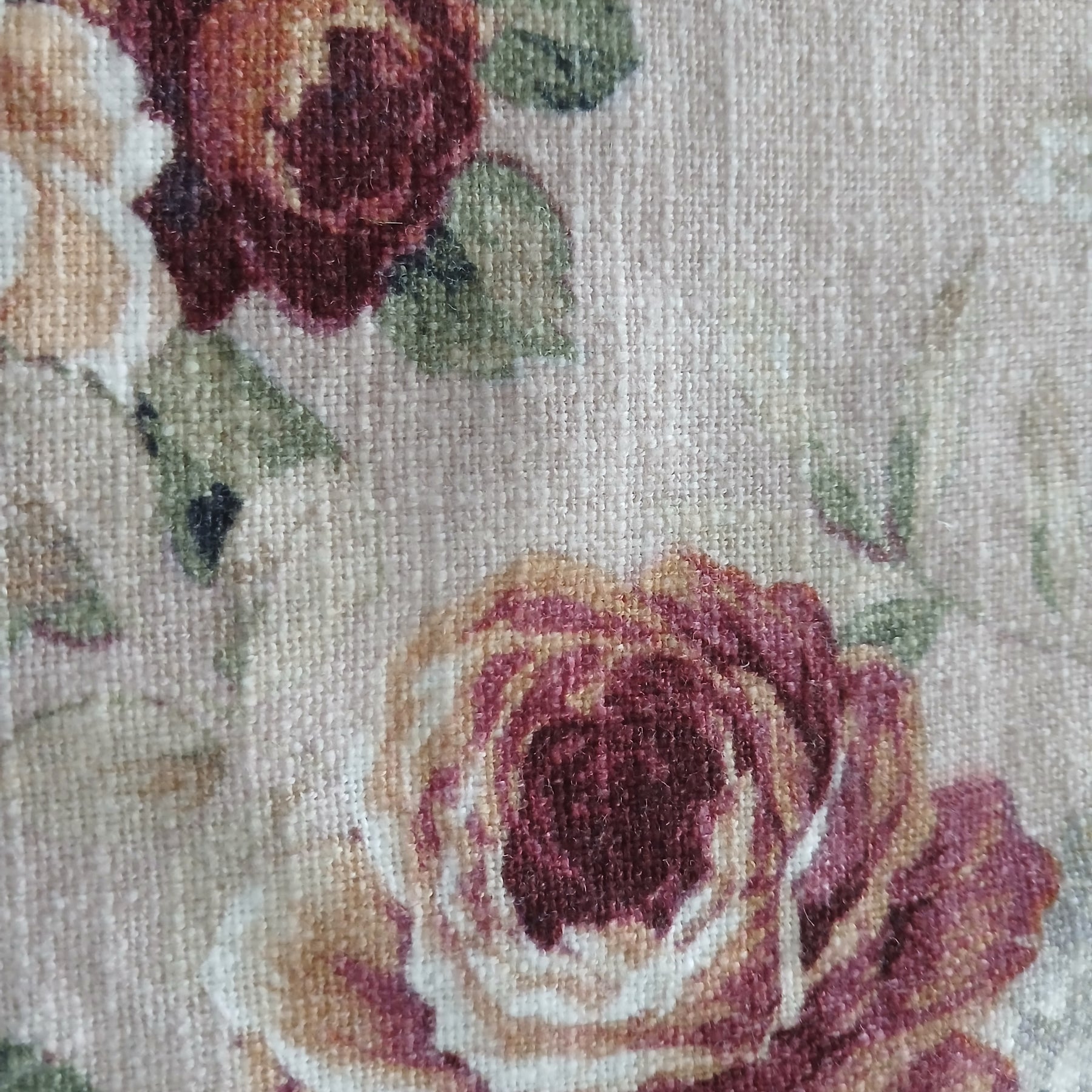 Reusable Linen Bread Bag - English Rose Print
