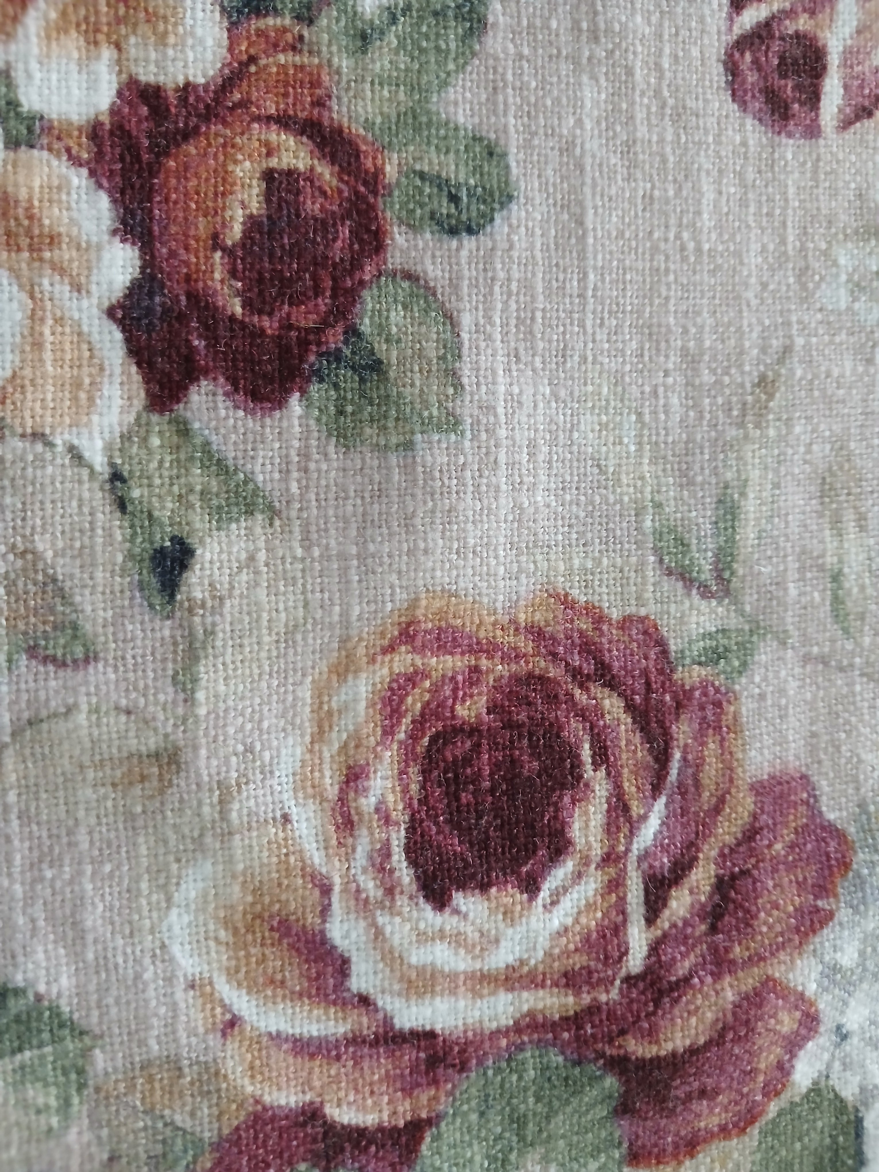 Reusable Linen Bread Bag - English Rose Print