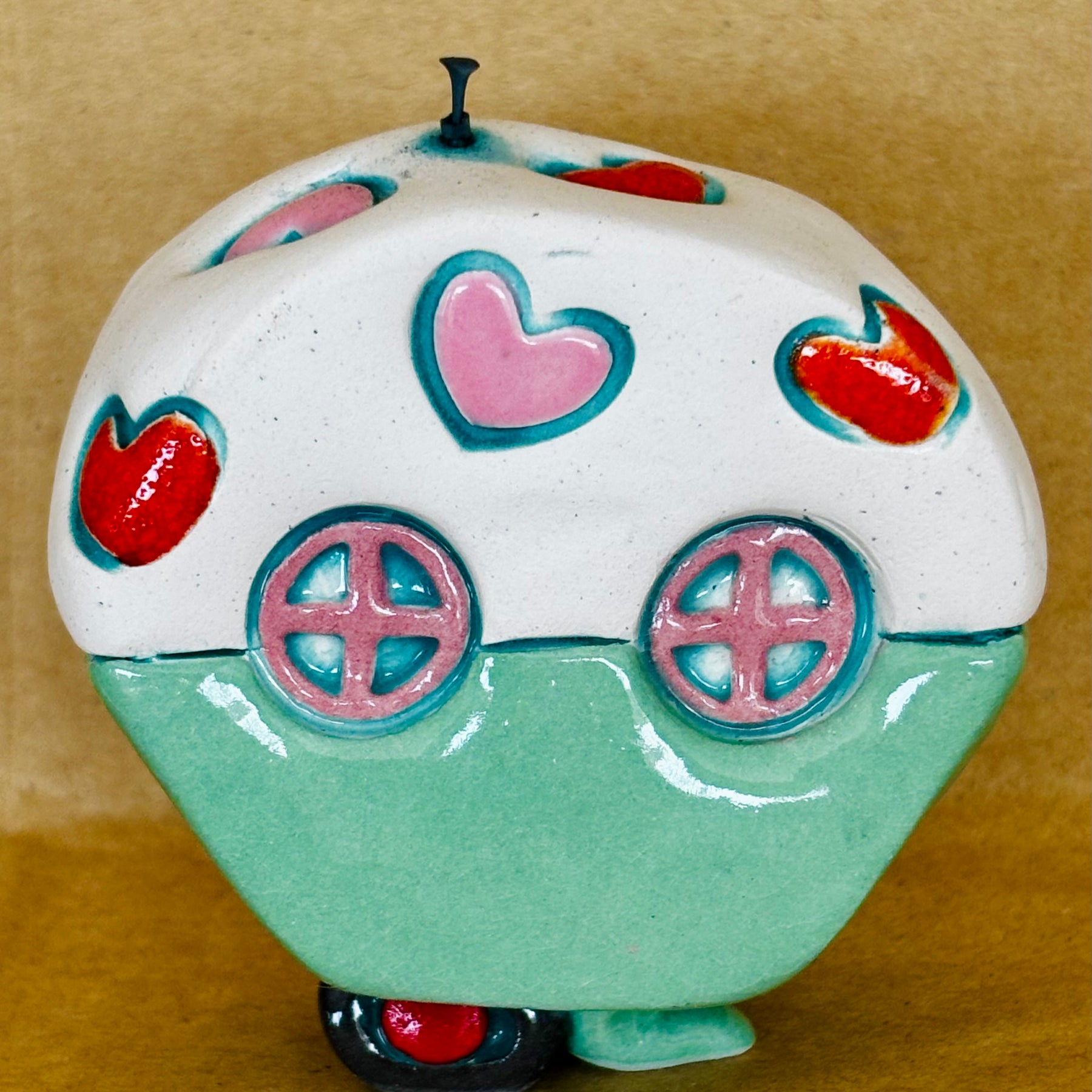 Small Retro Collectable Ceramic Caravan 3